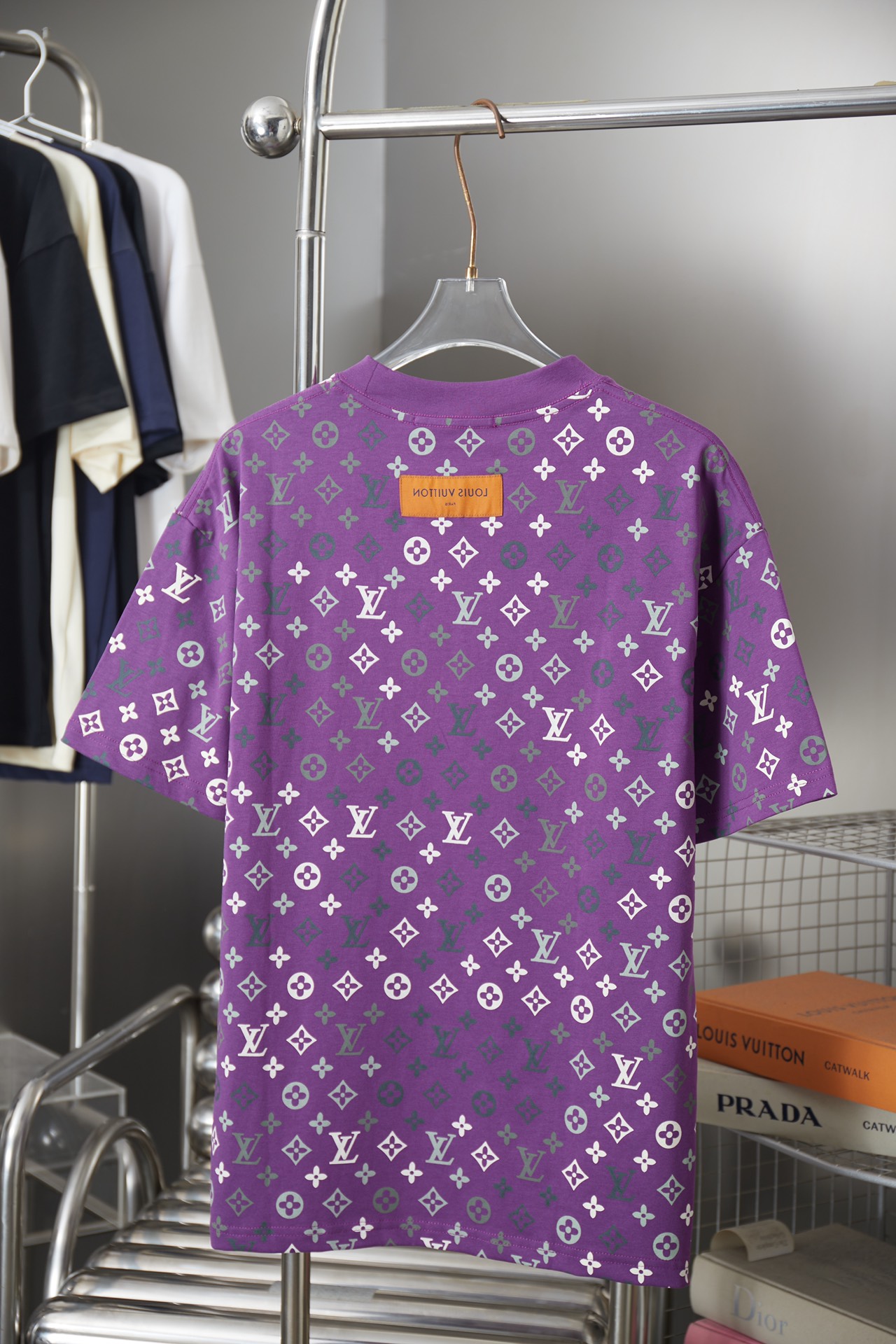 LV A貨紫色Monogram滿版印花短袖T恤