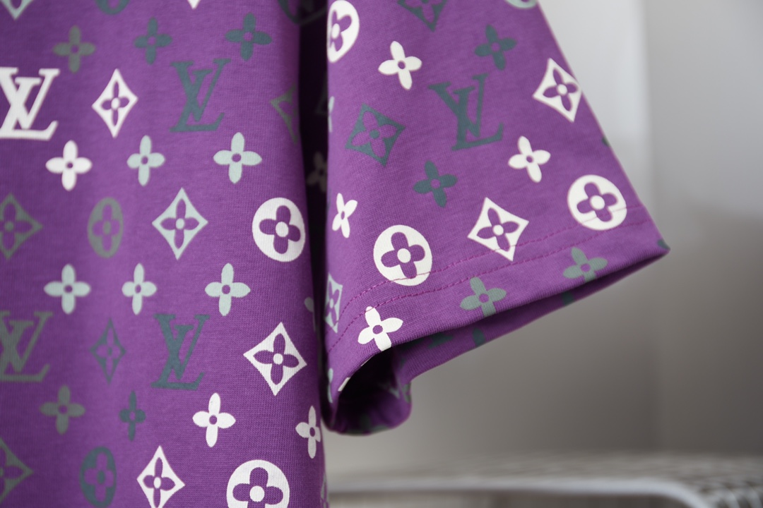 LV A貨紫色Monogram滿版印花短袖T恤