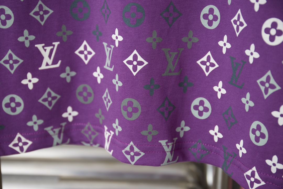 LV A貨紫色Monogram滿版印花短袖T恤