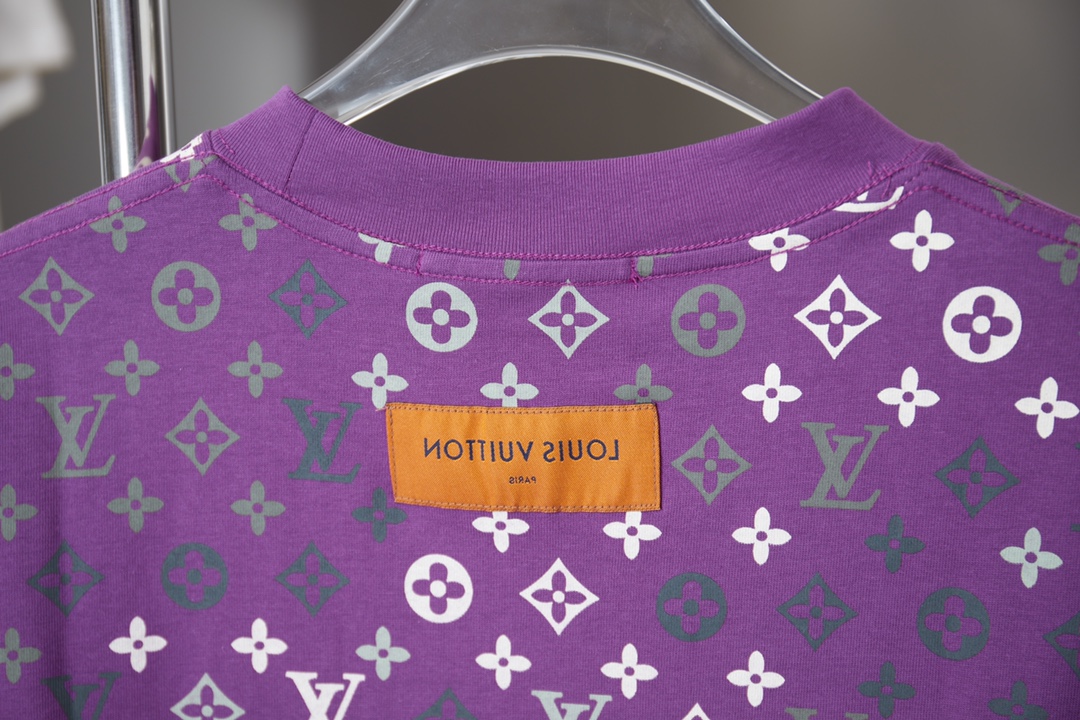 LV A貨紫色Monogram滿版印花短袖T恤