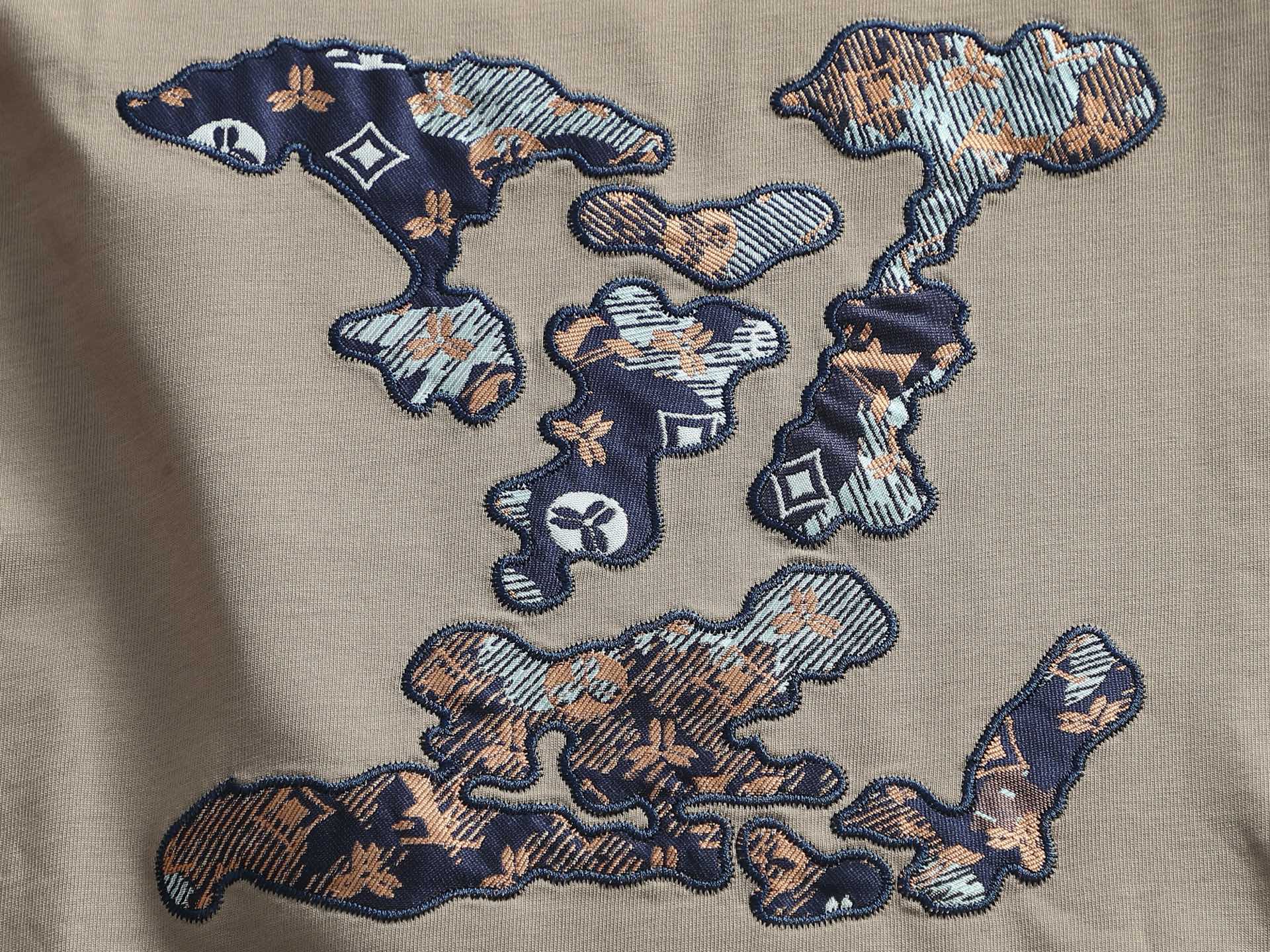 LVA貨藝術塗鴉刺繡Logo短袖T恤時尚潮流精品百搭款