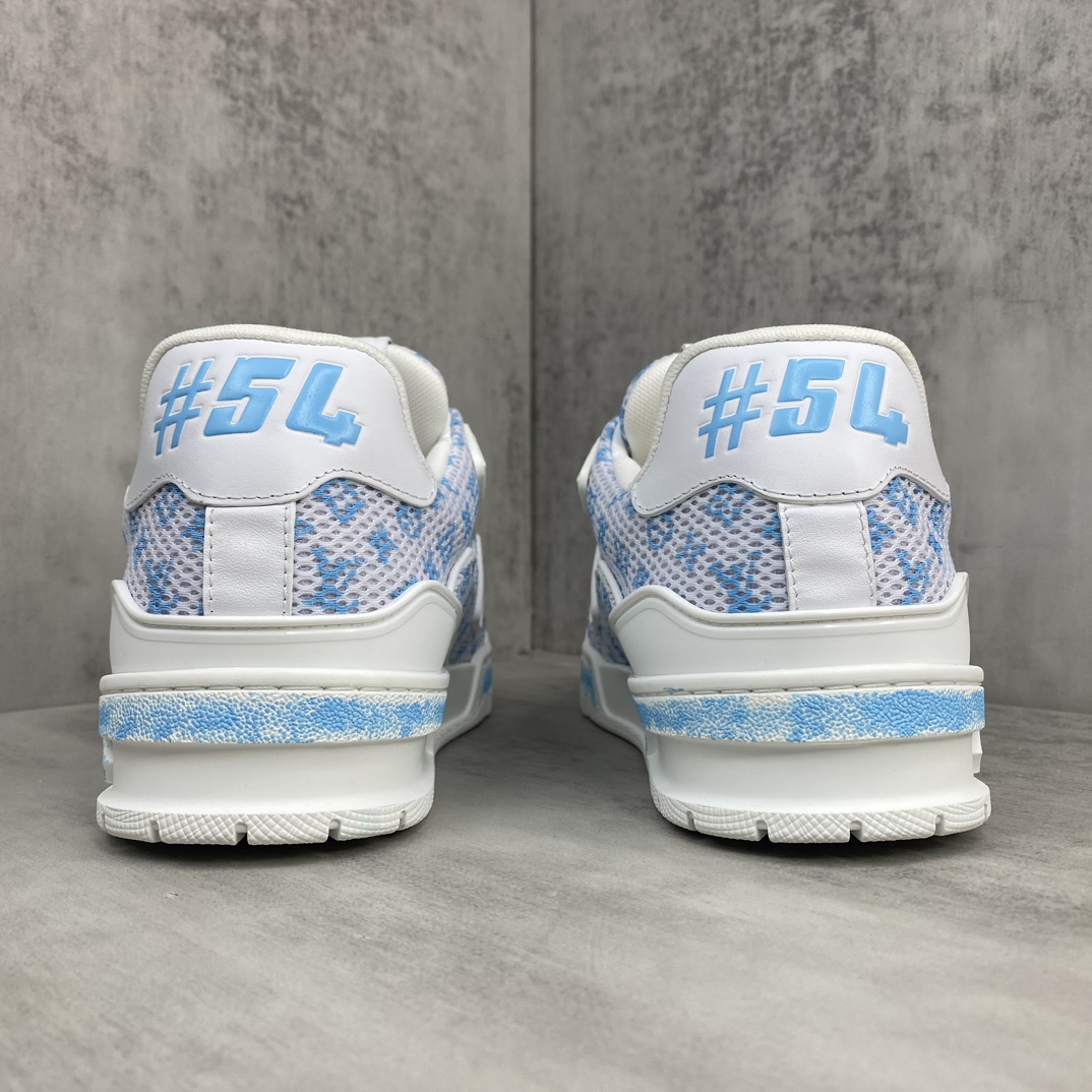 LV A貨 Trainer 網布老花運動鞋 淺藍透氣休閒鞋| 11 LV A貨 Trainer 網布老花運動鞋 淺藍透氣休閒鞋