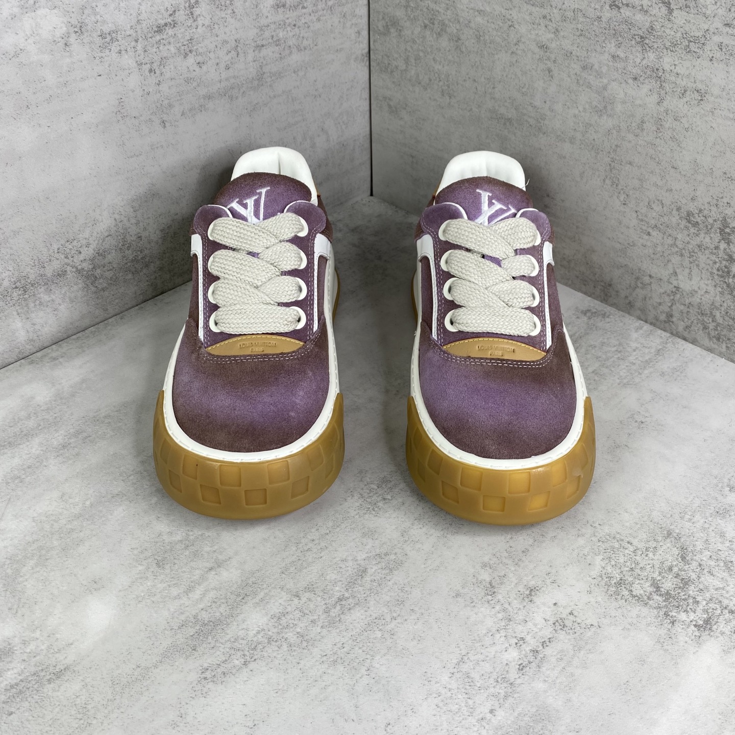 LV 原單 Trainer Maxi 紫色麂皮厚底休閒鞋