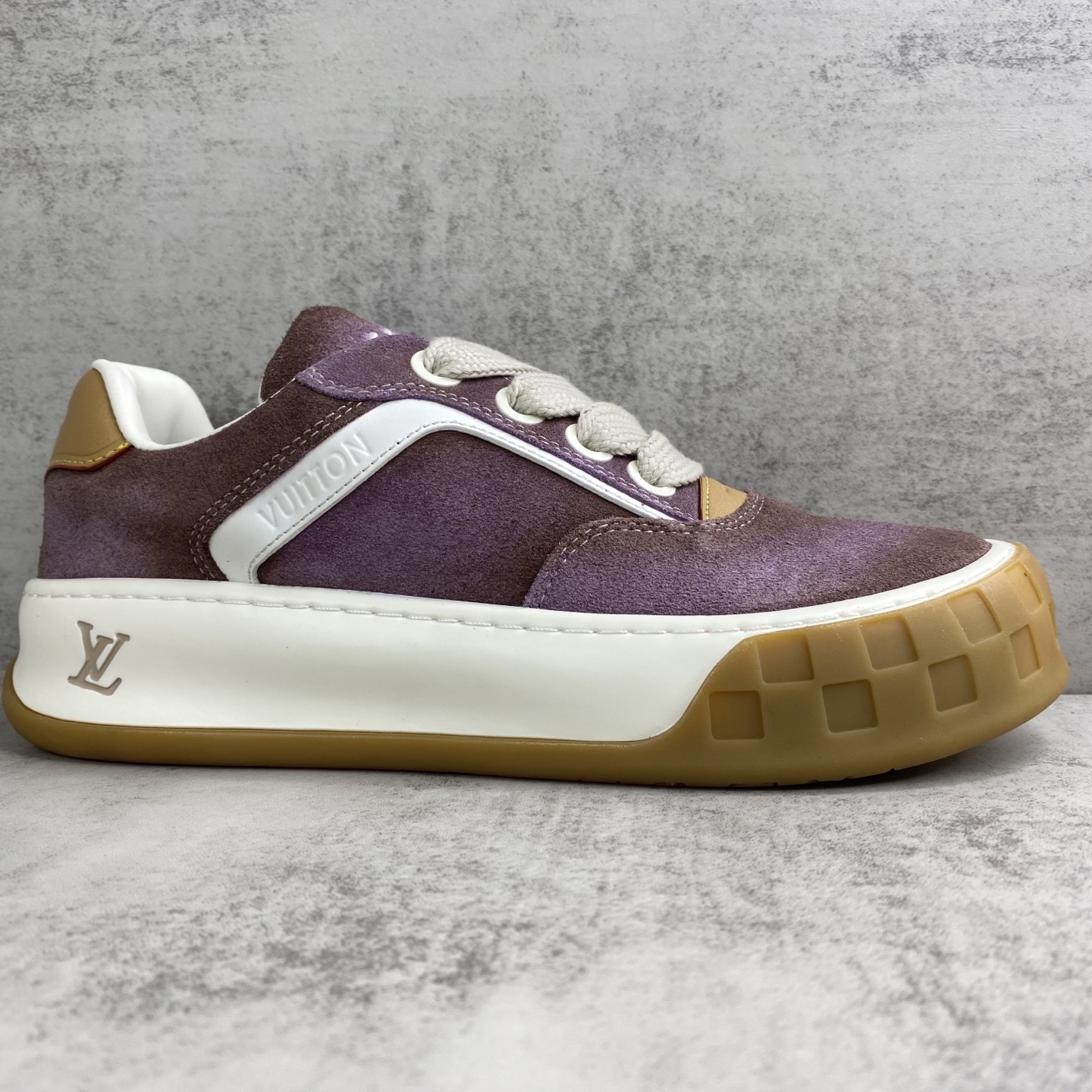 LV 原單 Trainer Maxi 紫色麂皮厚底休閒鞋