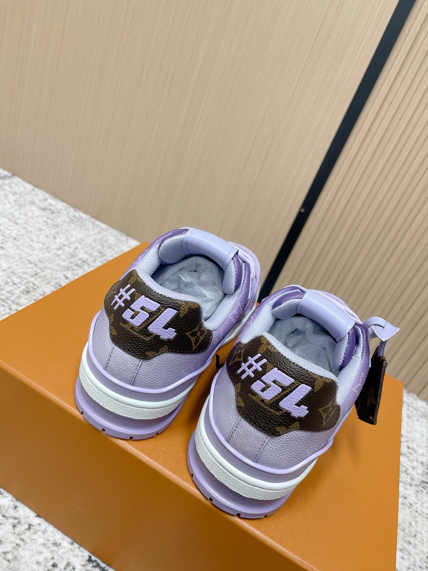 LV復刻 Trainer運動鞋 紫色Monogram漸層休閒板鞋
