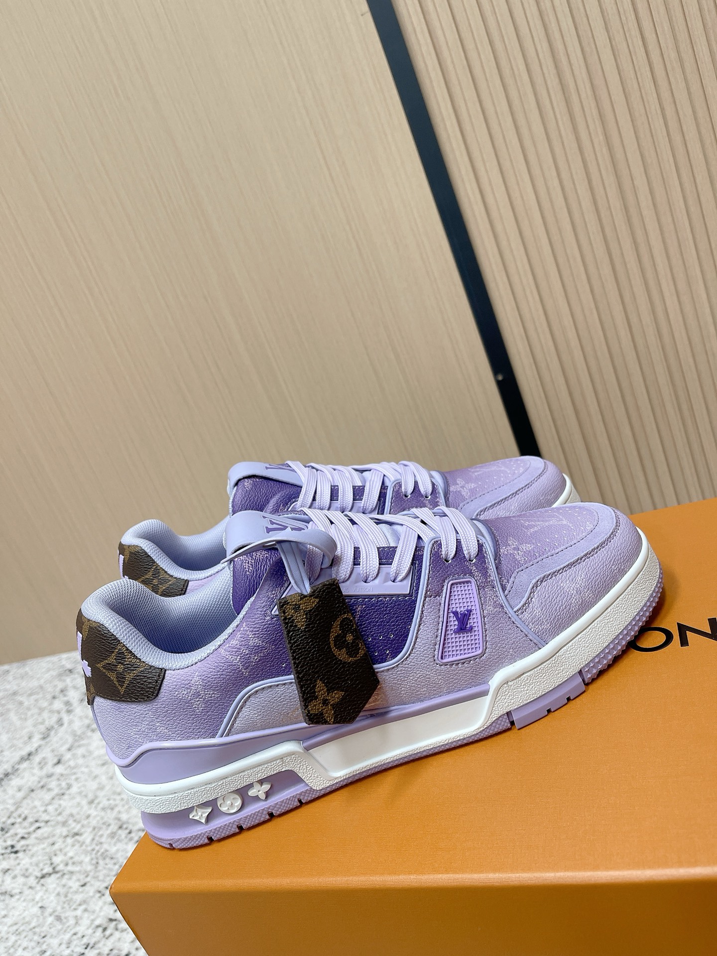 LV復刻 Trainer運動鞋 紫色Monogram漸層休閒板鞋