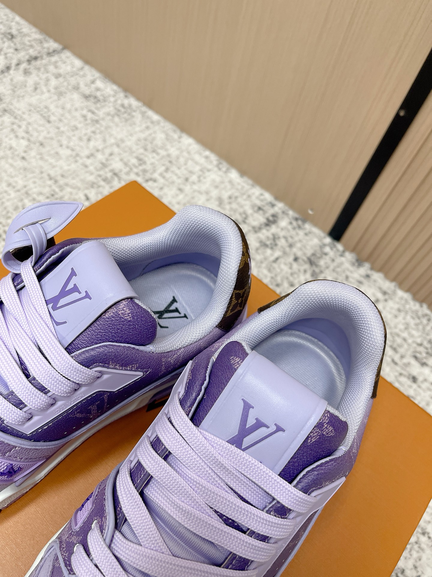 LV復刻 Trainer運動鞋 紫色Monogram漸層休閒板鞋