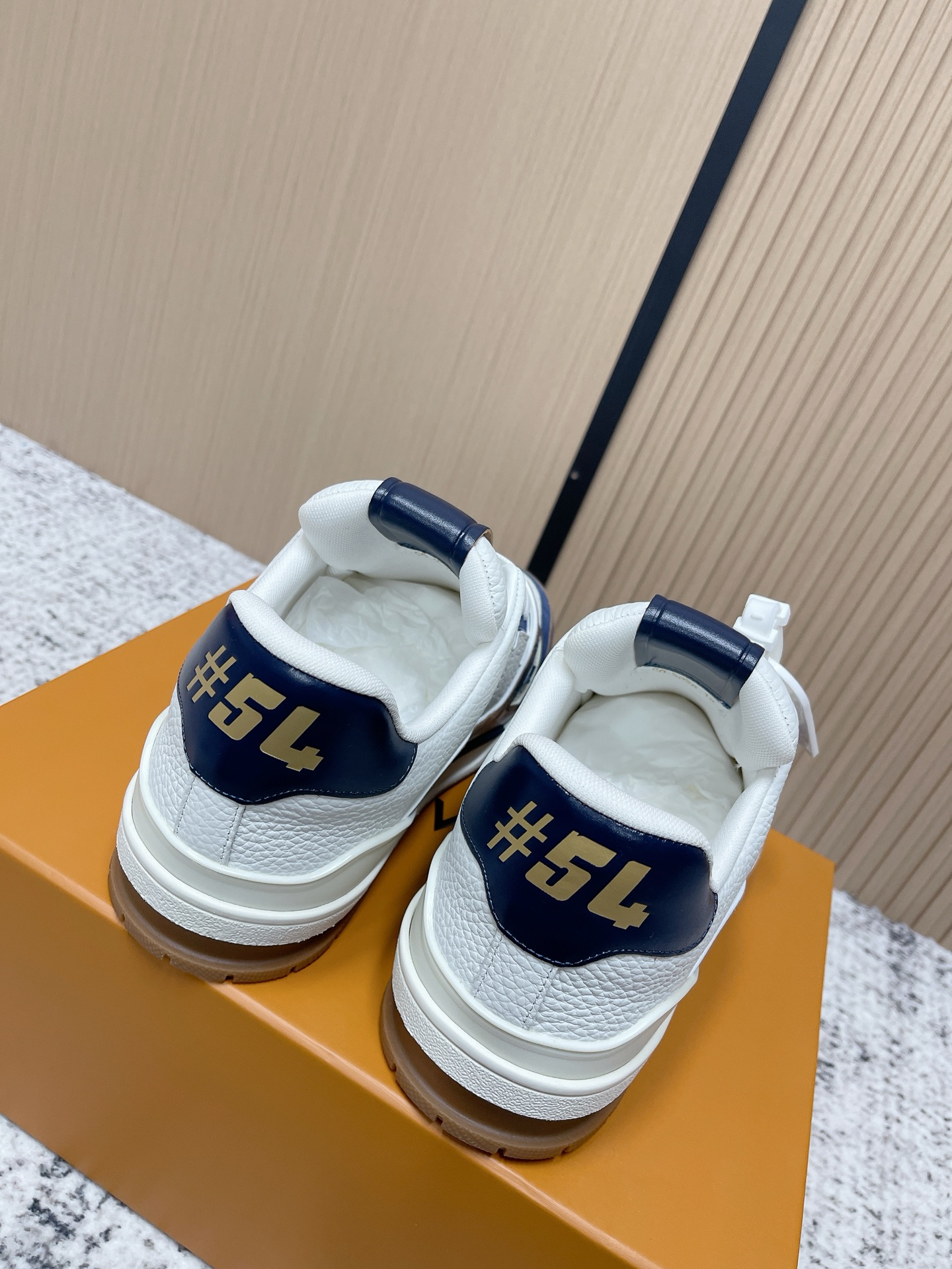 LV一比一 Trainer低幫運動鞋 白藍拼色休閒鞋