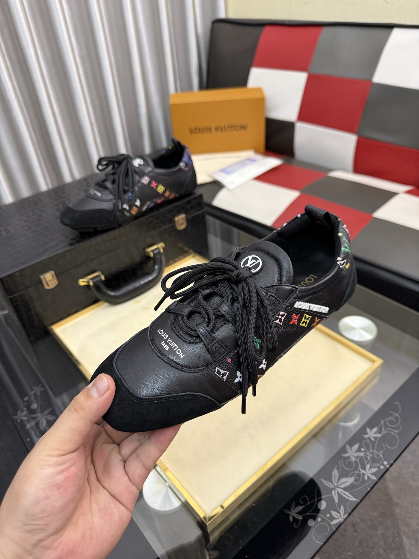 LVA貨黑彩Monogram復古休閒鞋 個性潮流運動鞋男女百搭鞋款| 11 LVA貨黑彩Monogram復古休閒鞋 個性潮流運動鞋男女百搭鞋款