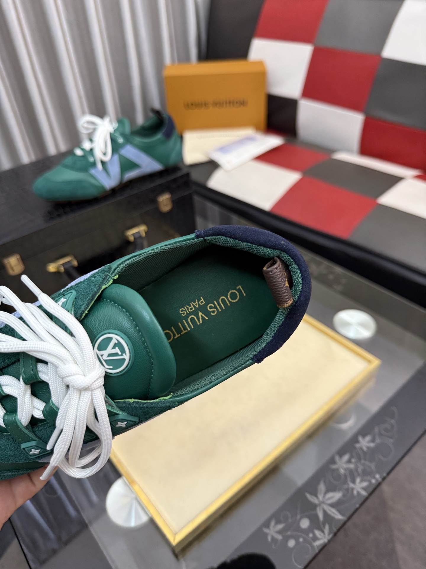 LV 復刻綠色拼接德訓鞋 時尚復古休閒運動鞋| 8 LV 復刻綠色拼接德訓鞋 時尚復古休閒運動鞋