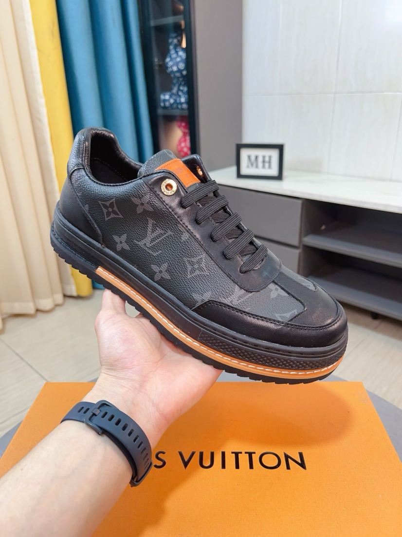 LV 一比一黑色Monogram休閒運動鞋 精品百搭鞋款| 12 LV 一比一黑色Monogram休閒運動鞋 精品百搭鞋款