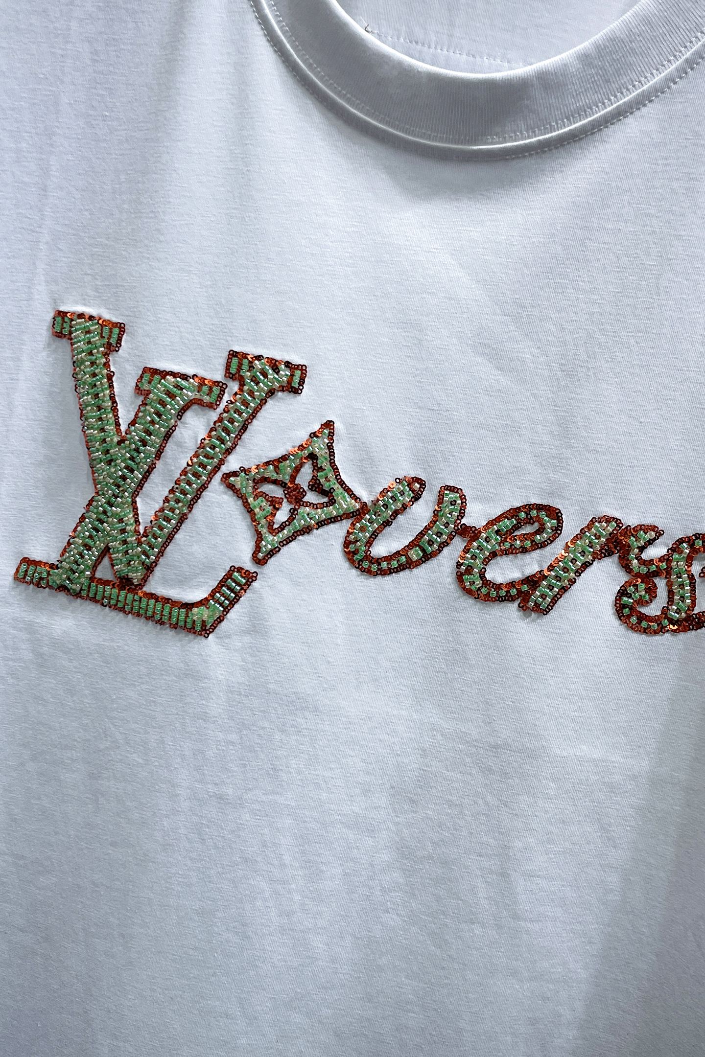 LV 高仿 男款 刺繡Logo短袖T恤 百搭簡約設計 休閒日常風| 10 LV 高仿 男款 刺繡Logo短袖T恤 百搭簡約設計 休閒日常風