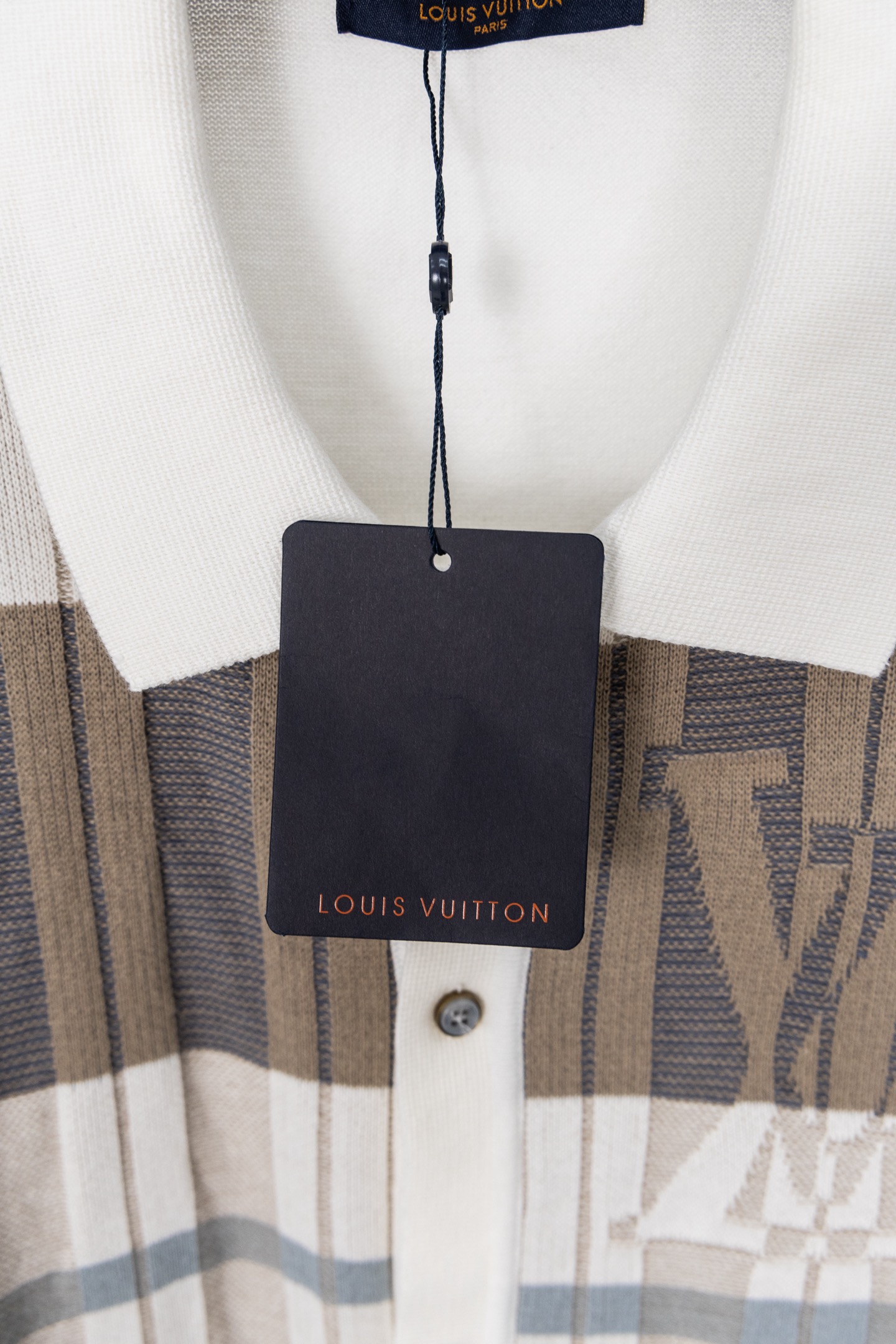 LV 一比一 男款 格紋拼接短袖Polo 經典設計 輕奢休閒風