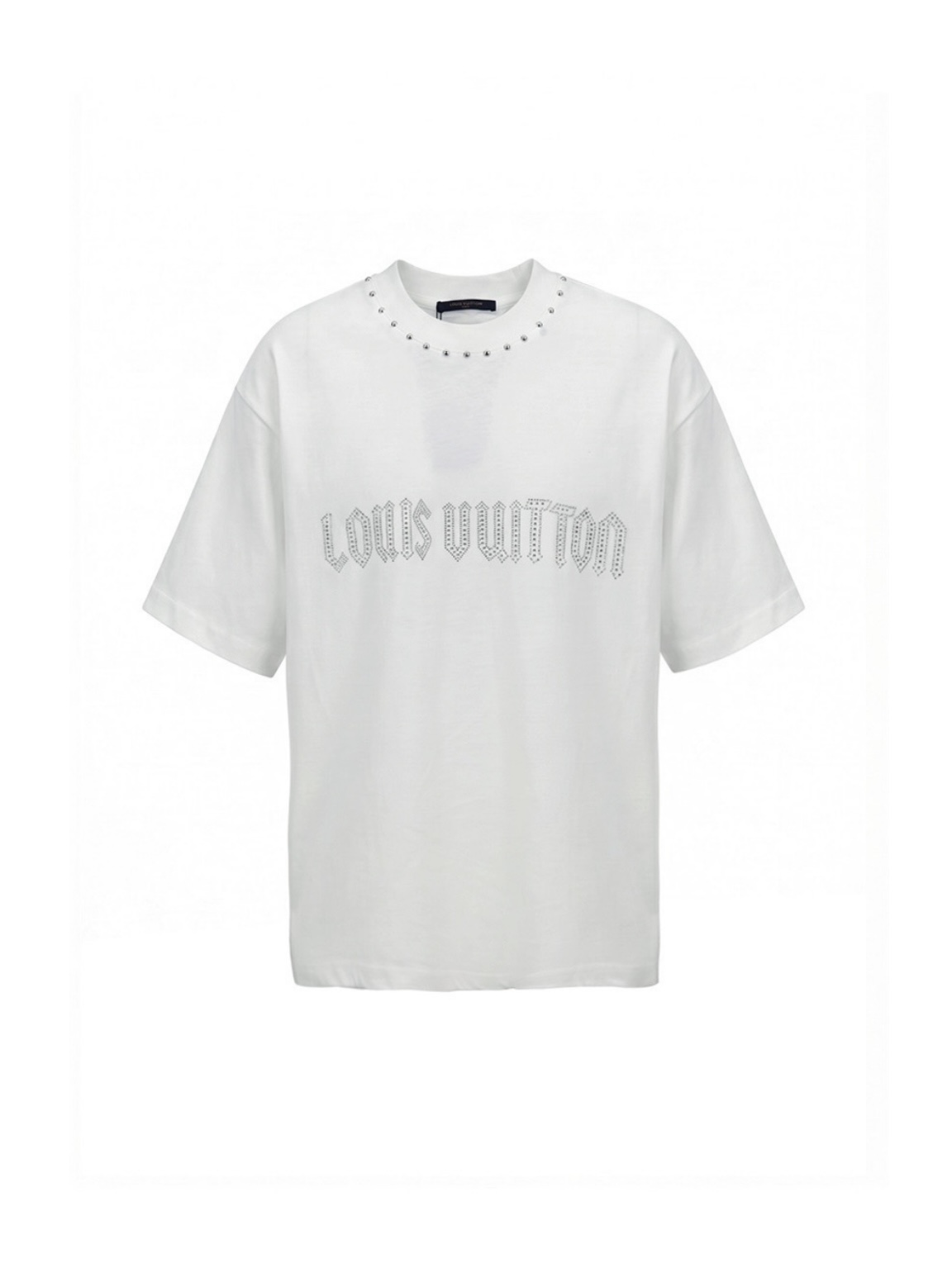 LV 高仿 男款 鑲鑽Logo短袖T恤 簡約高級百搭款