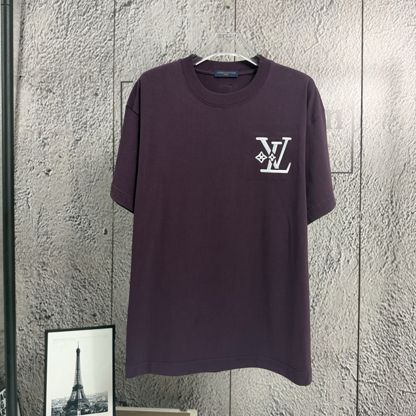 LV 原單 男款 經典字母刺繡短袖T恤 高級質感簡約款