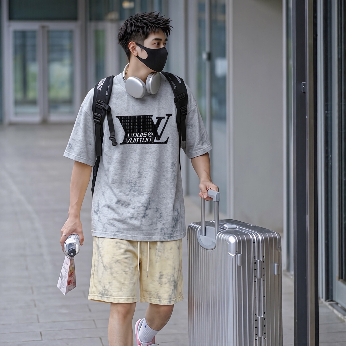 LV 一比一 男款 拼接字母Logo短袖T恤 潮流簡約百搭款| 13 LV 一比一 男款 拼接字母Logo短袖T恤 潮流簡約百搭款