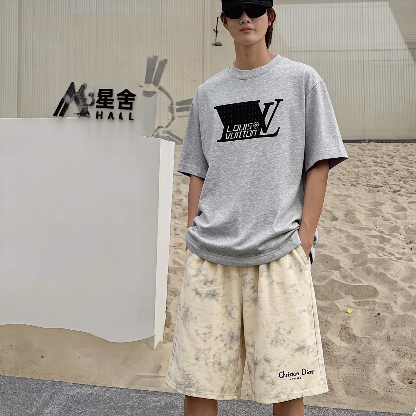 LV 一比一 男款 拼接字母Logo短袖T恤 潮流簡約百搭款| 11 LV 一比一 男款 拼接字母Logo短袖T恤 潮流簡約百搭款