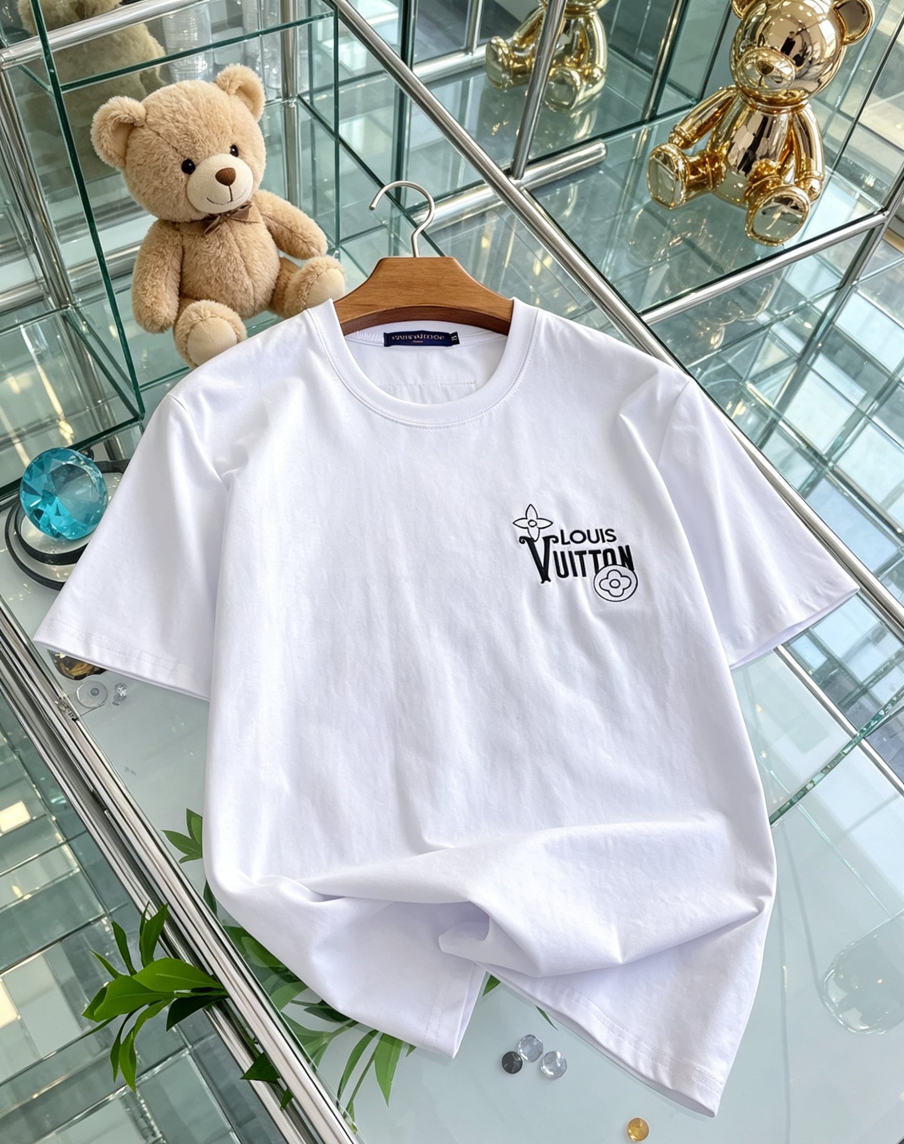 LV A貨男士短袖T恤簡約LOGO設計舒適百搭休閒上衣| 3 LV A貨男士短袖T恤簡約LOGO設計舒適百搭休閒上衣