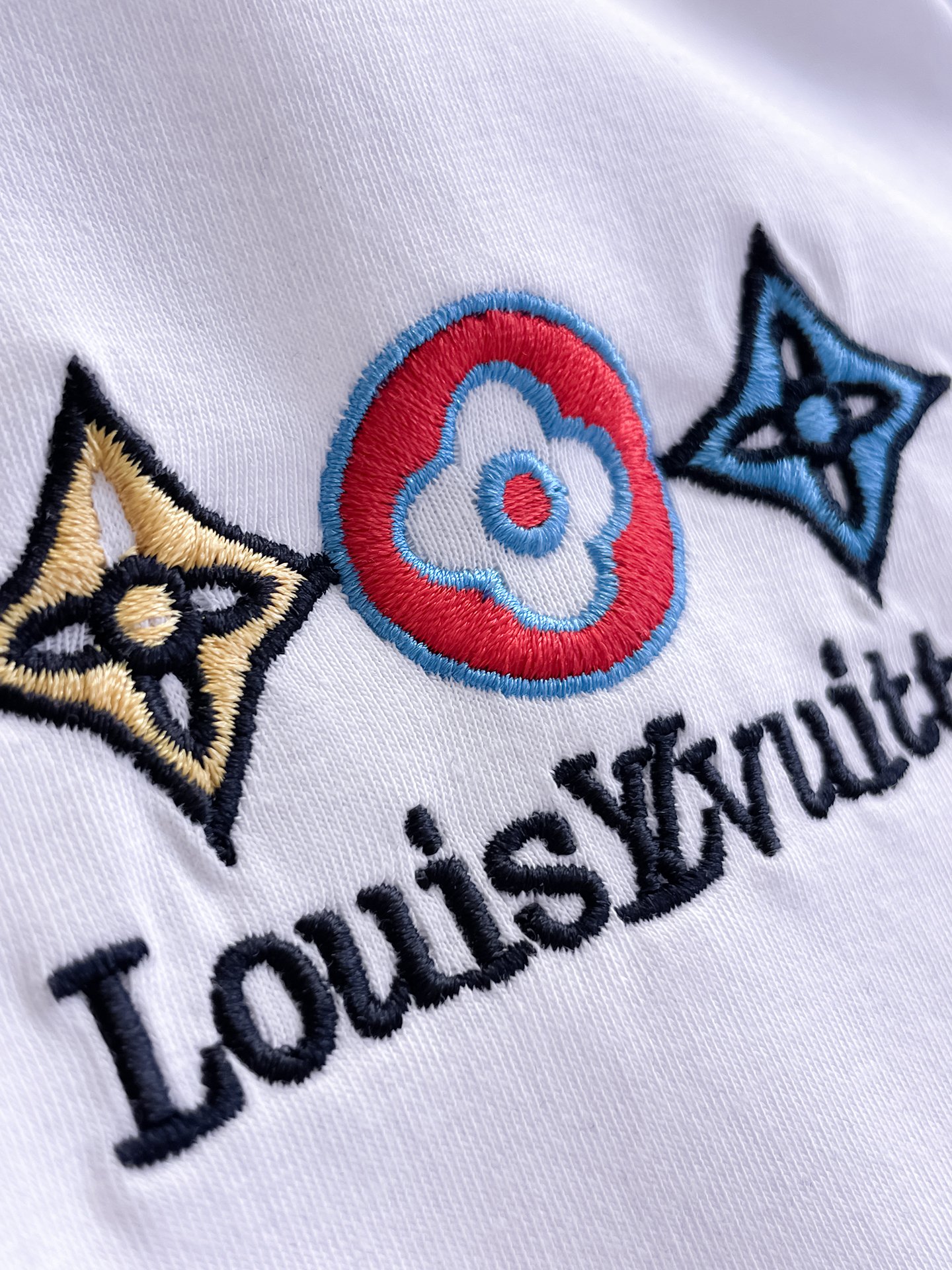 LV高仿男女短袖T恤簡約刺繡LOGO設計百搭舒適休閒上衣