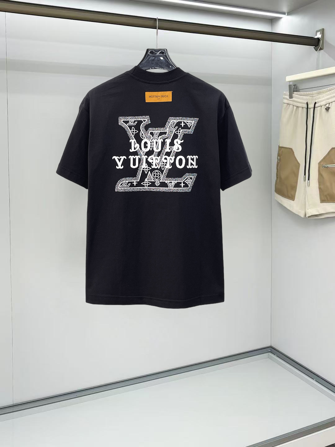 LV原單男士短袖T恤簡約圓形標誌設計舒適百搭休閒上衣