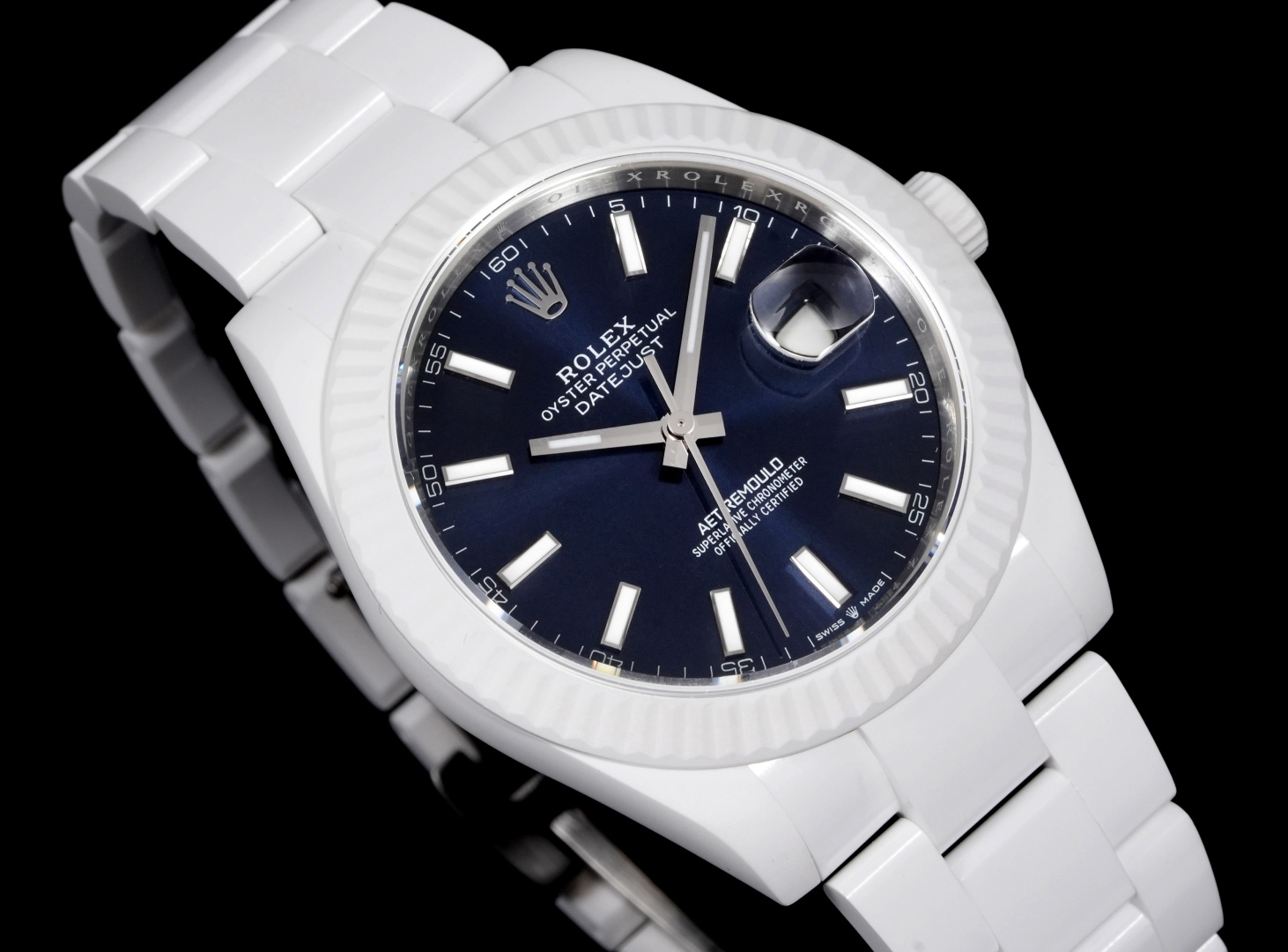 勞力士一比一日誌型 Datejust 藍面白色陶瓷機械腕錶| 13 勞力士一比一日誌型 Datejust 藍面白色陶瓷機械腕錶