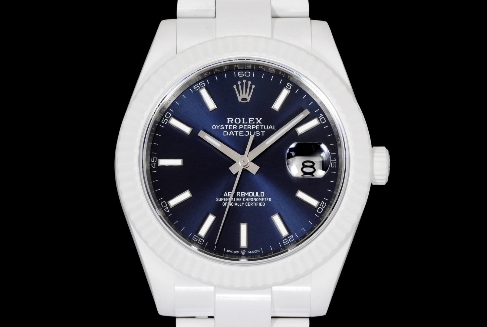 勞力士一比一日誌型 Datejust 藍面白色陶瓷機械腕錶| 12 勞力士一比一日誌型 Datejust 藍面白色陶瓷機械腕錶