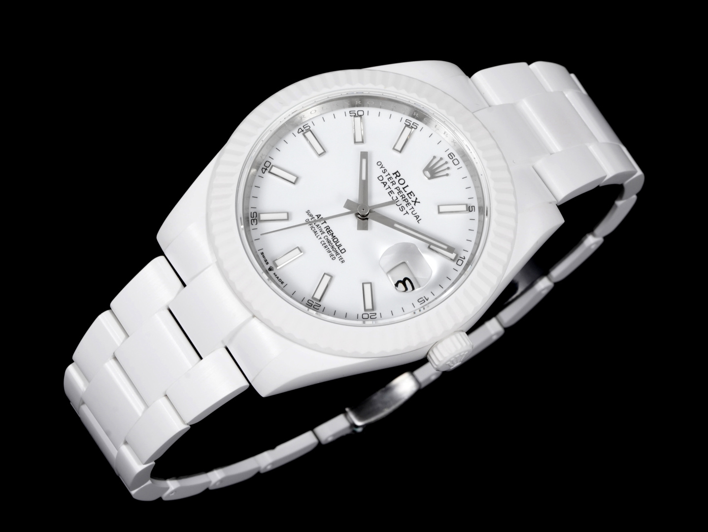 勞力士原單日誌型 Datejust 白面白色陶瓷機械腕錶| 14 勞力士原單日誌型 Datejust 白面白色陶瓷機械腕錶