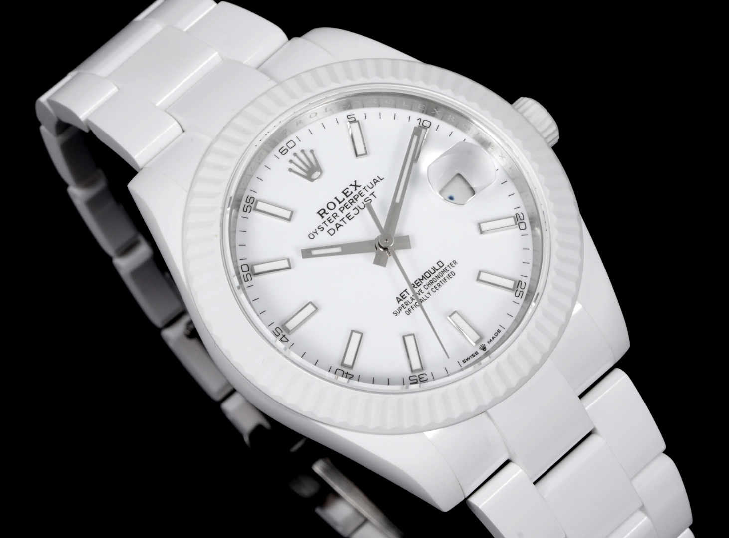 勞力士原單日誌型 Datejust 白面白色陶瓷機械腕錶| 13 勞力士原單日誌型 Datejust 白面白色陶瓷機械腕錶