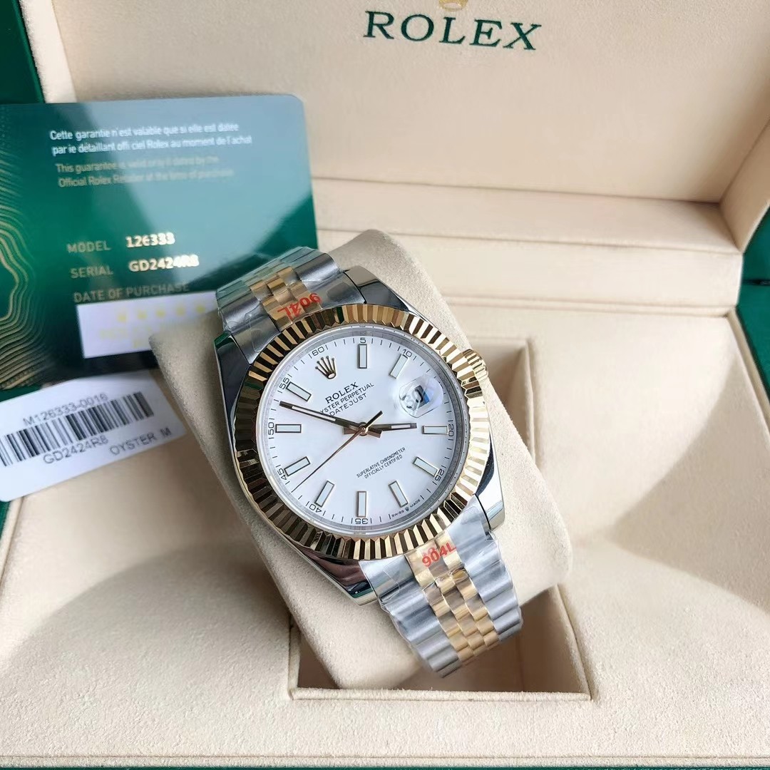 勞力士日誌型 Datejust 白面間金五珠鏈機械腕錶| 13 勞力士日誌型 Datejust 白面間金五珠鏈機械腕錶