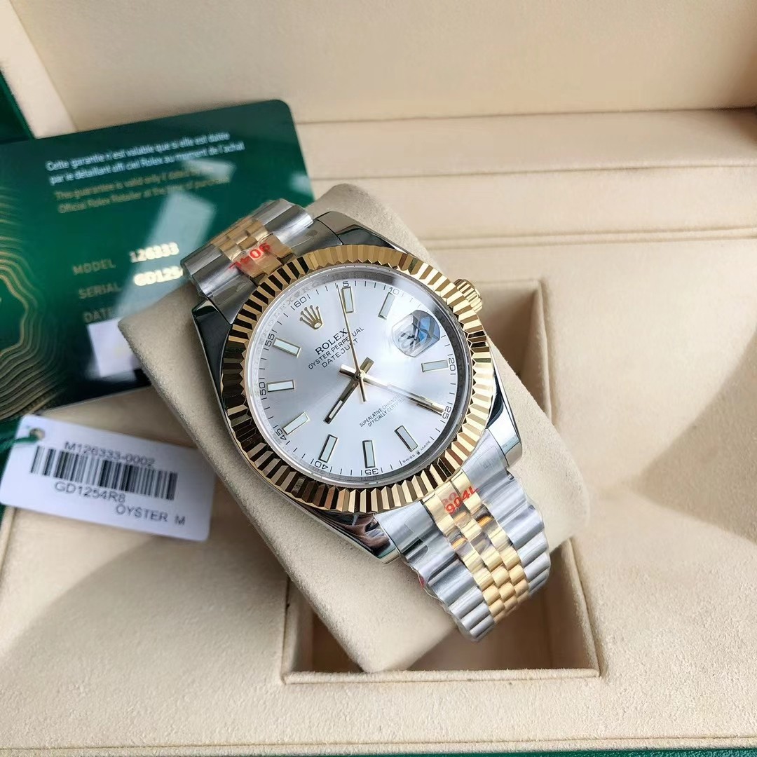 勞力士日誌型 Datejust 銀白面間金五珠鏈機械腕錶| 13 勞力士日誌型 Datejust 銀白面間金五珠鏈機械腕錶