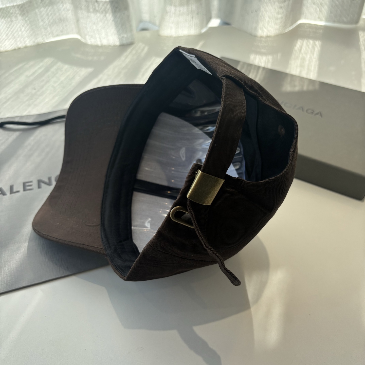 Balenciaga A貨男女款棒球帽全黑隱藏Logo低調百搭休閒帽