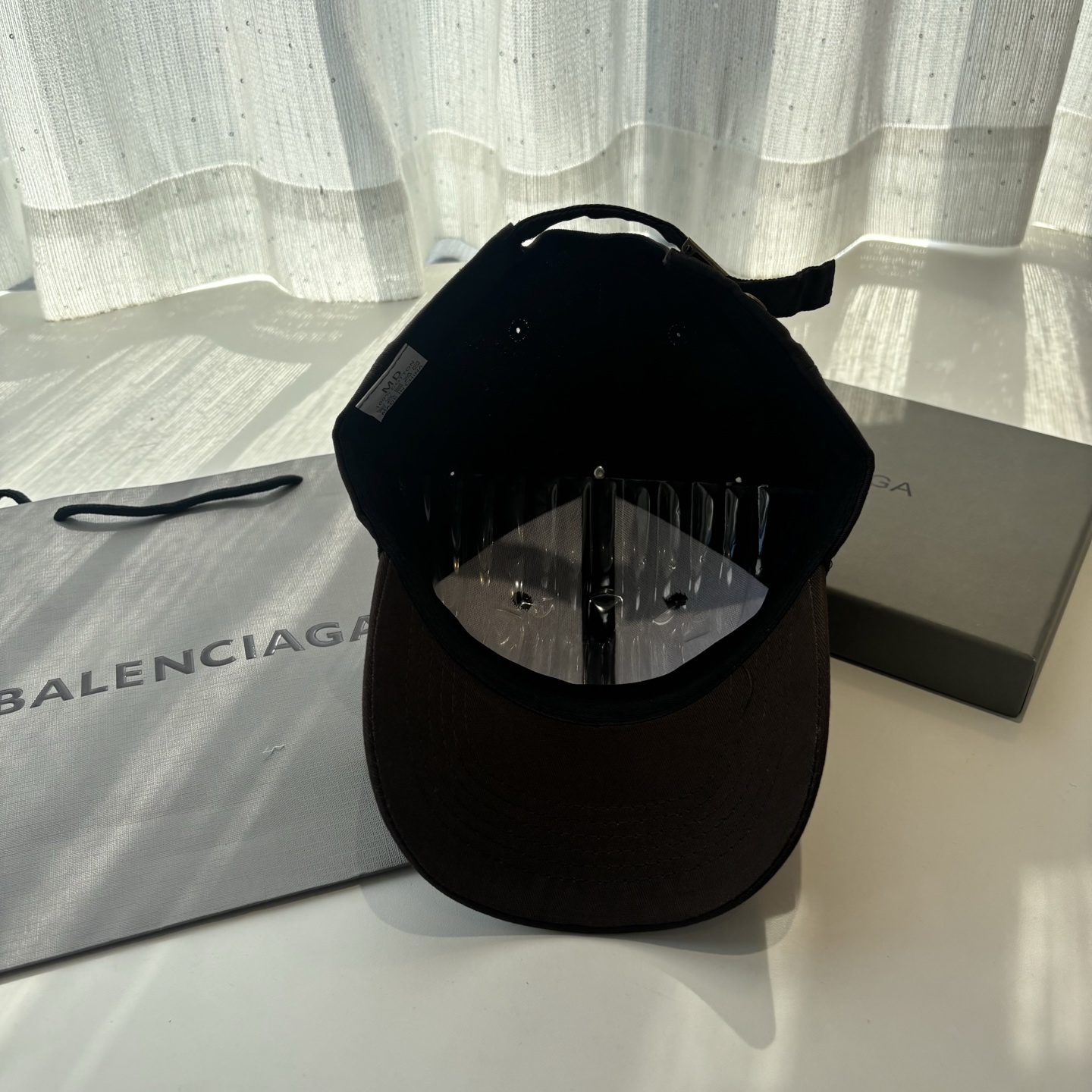 Balenciaga A貨男女款棒球帽全黑隱藏Logo低調百搭休閒帽