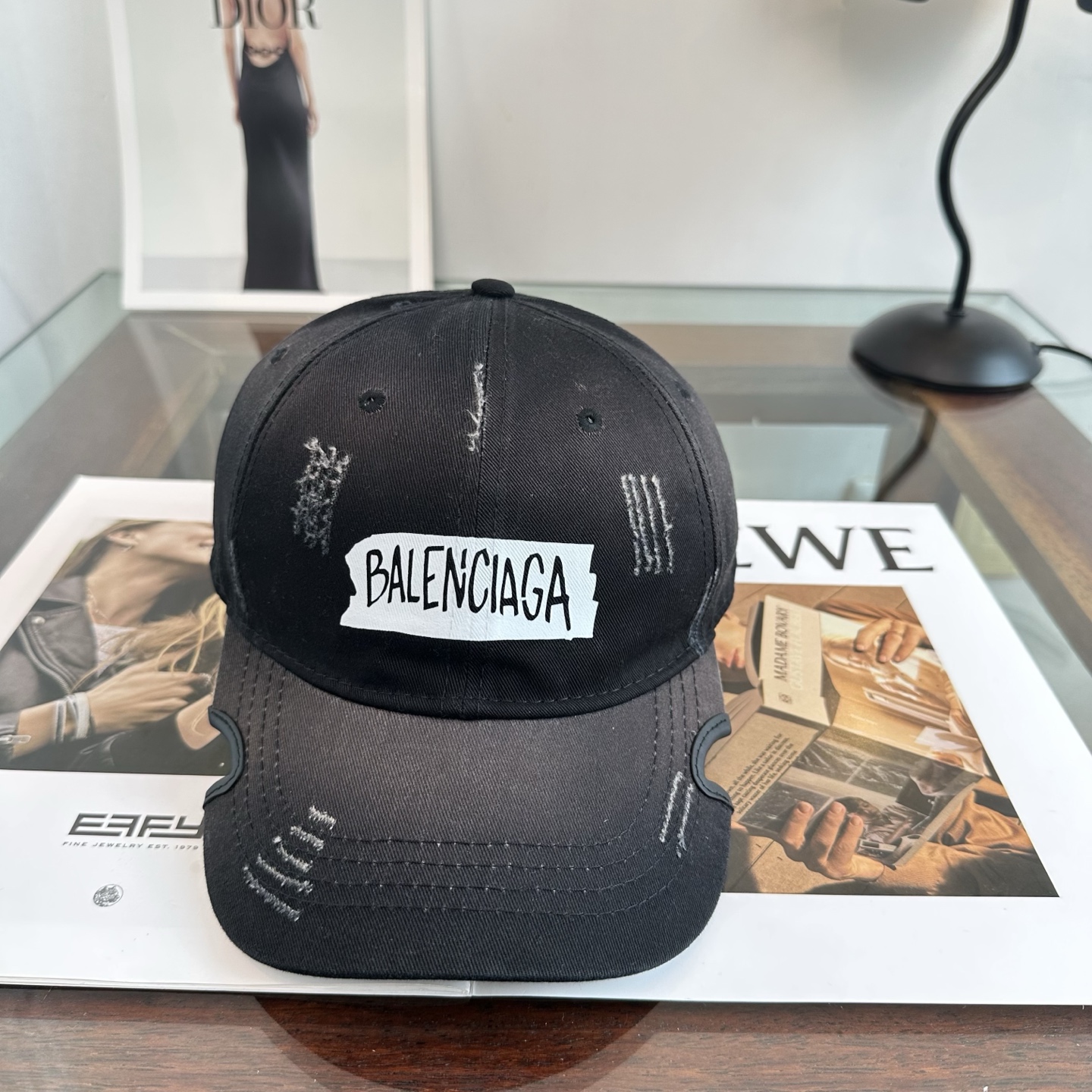 Balenciaga A貨男女款做舊貼標設計棒球帽街頭潮流個性帽