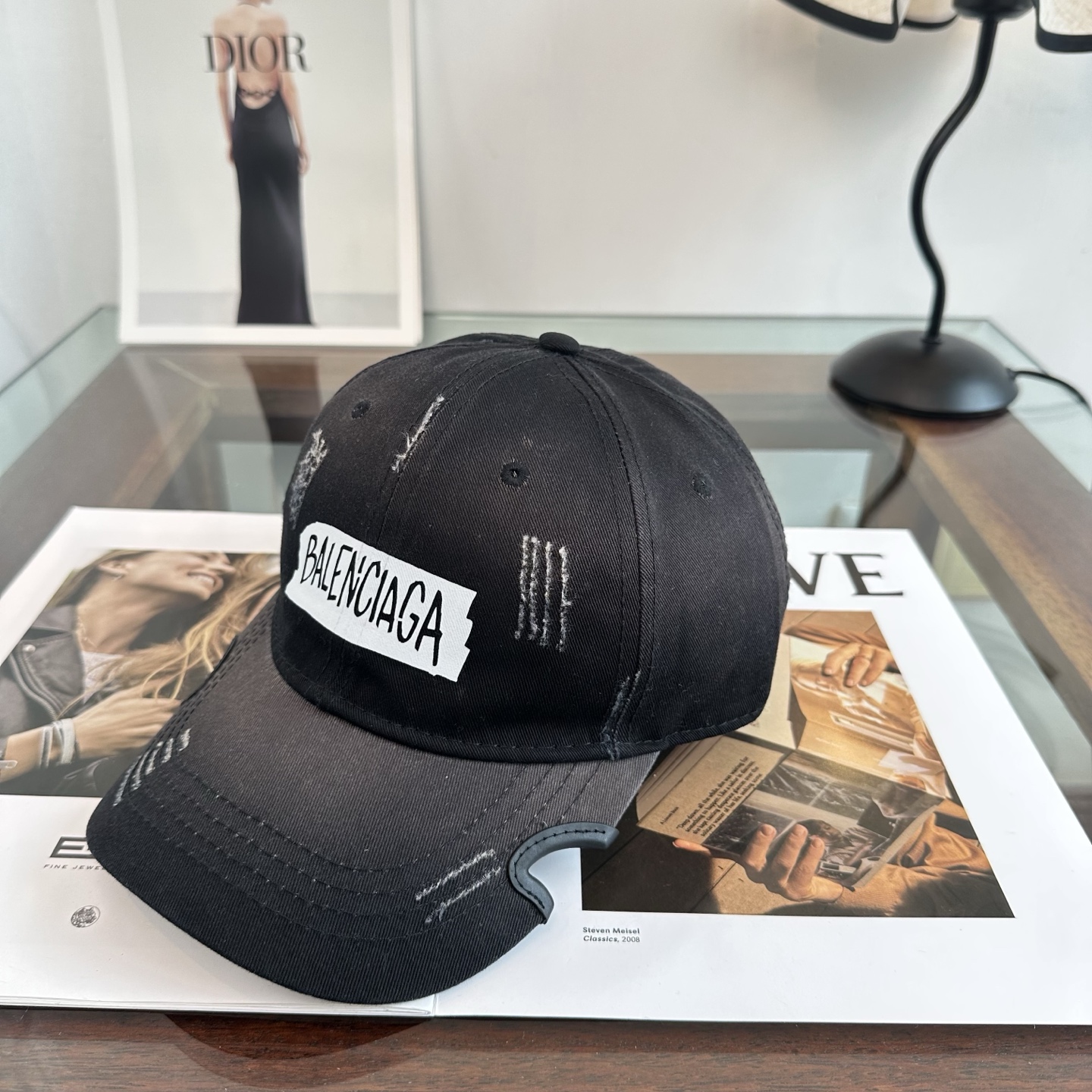Balenciaga A貨男女款做舊貼標設計棒球帽街頭潮流個性帽