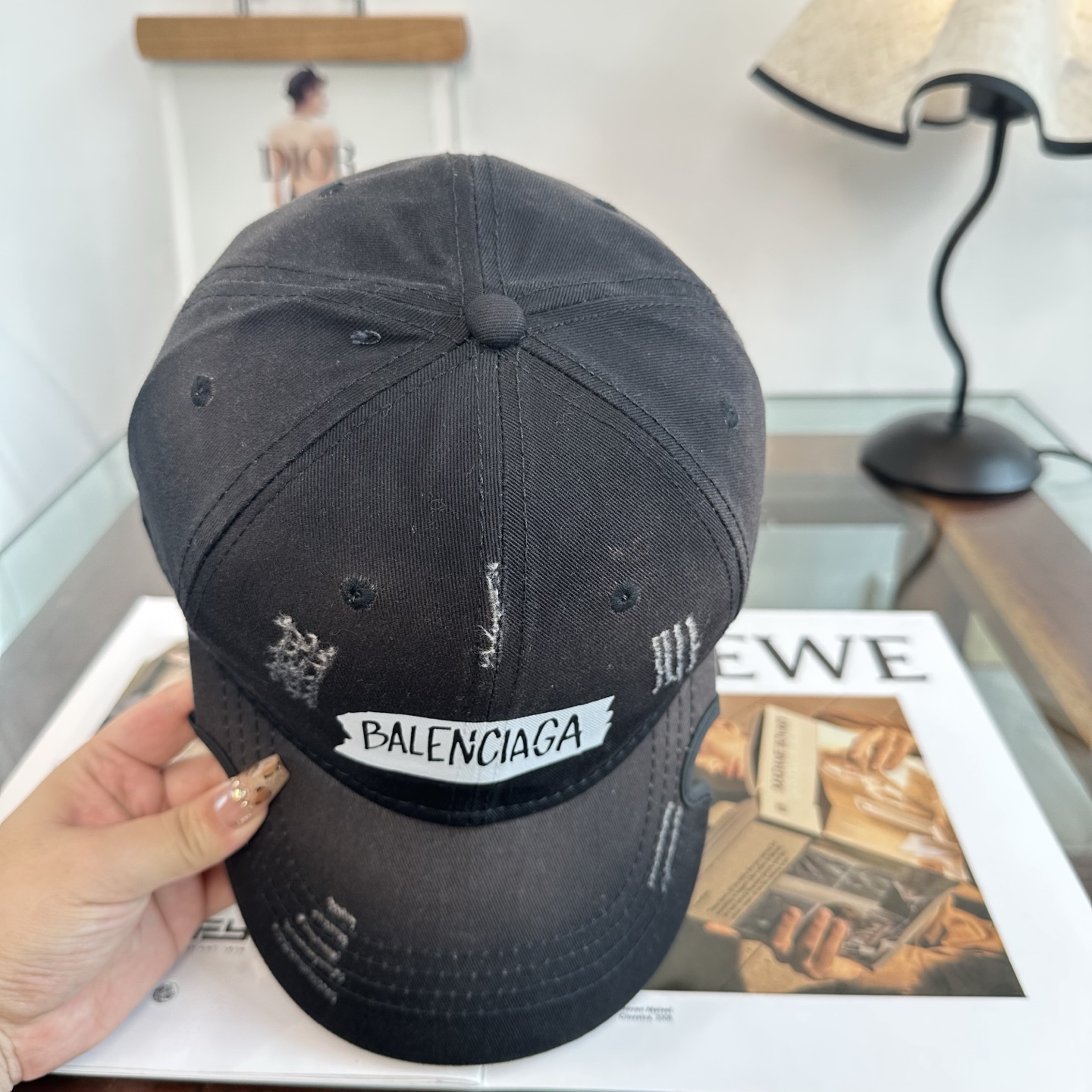Balenciaga A貨男女款做舊貼標設計棒球帽街頭潮流個性帽