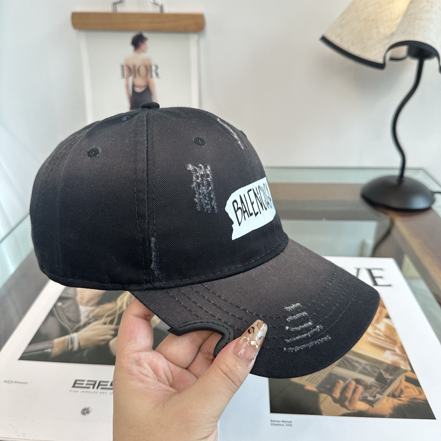 Balenciaga A貨男女款做舊貼標設計棒球帽街頭潮流個性帽