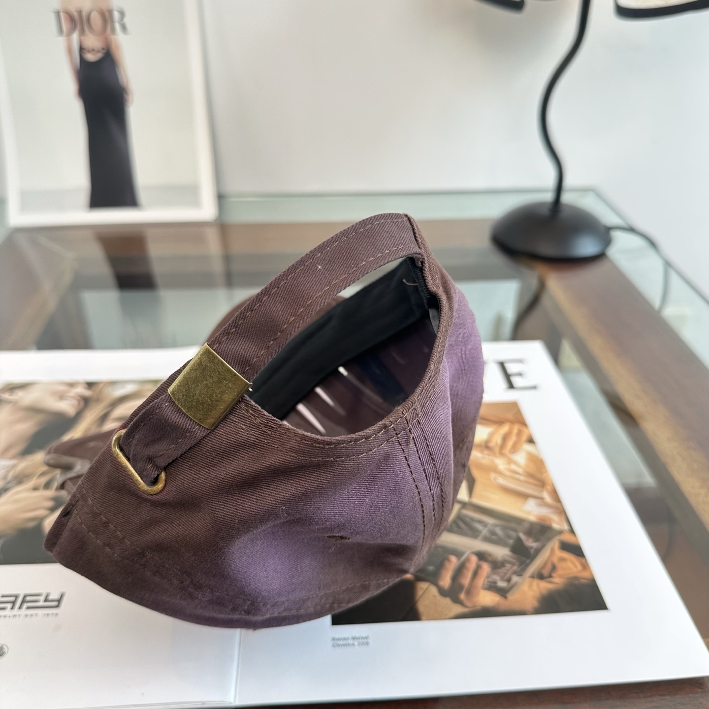 Balenciaga高仿男女款復古做舊貼標棒球帽棕色百搭潮流帽