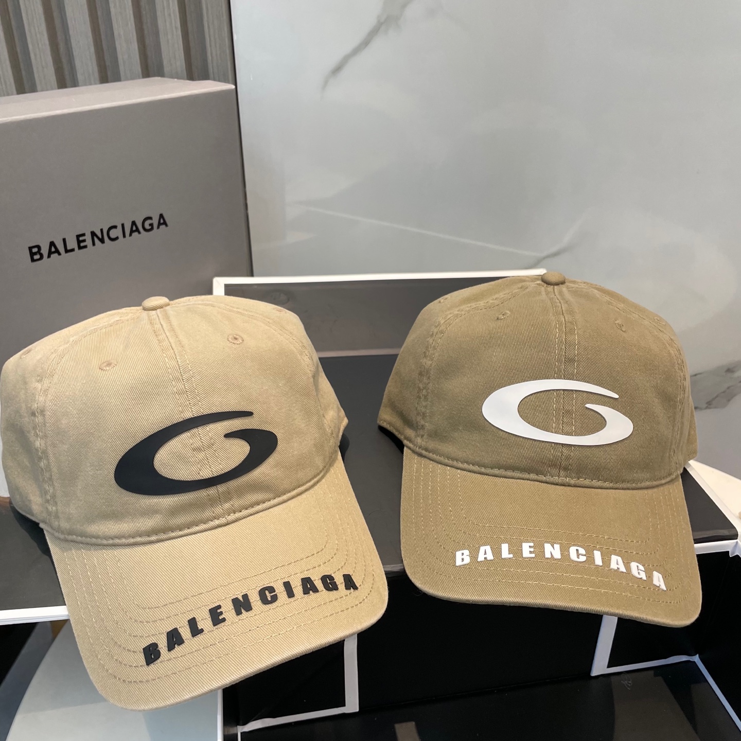 Balenciaga高仿男女款立體Logo棒球帽米色簡約百搭休閒帽| 11 Balenciaga高仿男女款立體Logo棒球帽米色簡約百搭休閒帽