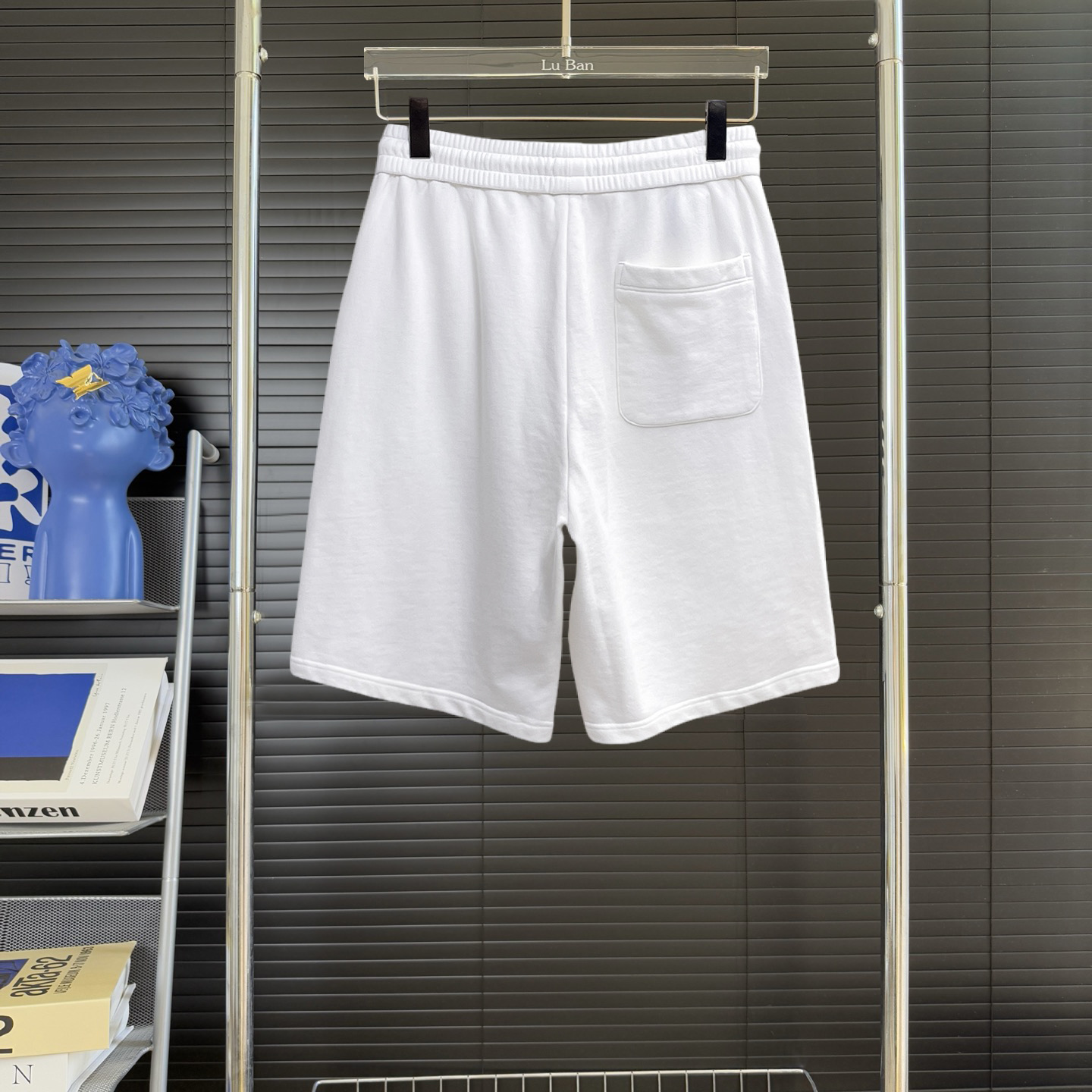 Balenciaga A貨男士運動短褲純白破壞設計寬鬆休閒五分褲夏季款| 14 Balenciaga A貨男士運動短褲純白破壞設計寬鬆休閒五分褲夏季款