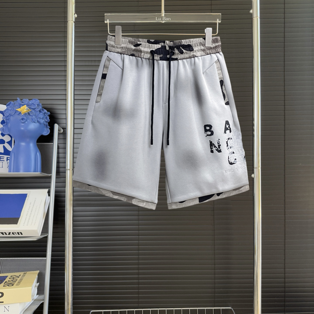 Balenciaga 仿製短褲 男款迷彩拼接寬鬆街頭運動褲| 3 Balenciaga 仿製短褲 男款迷彩拼接寬鬆街頭運動褲