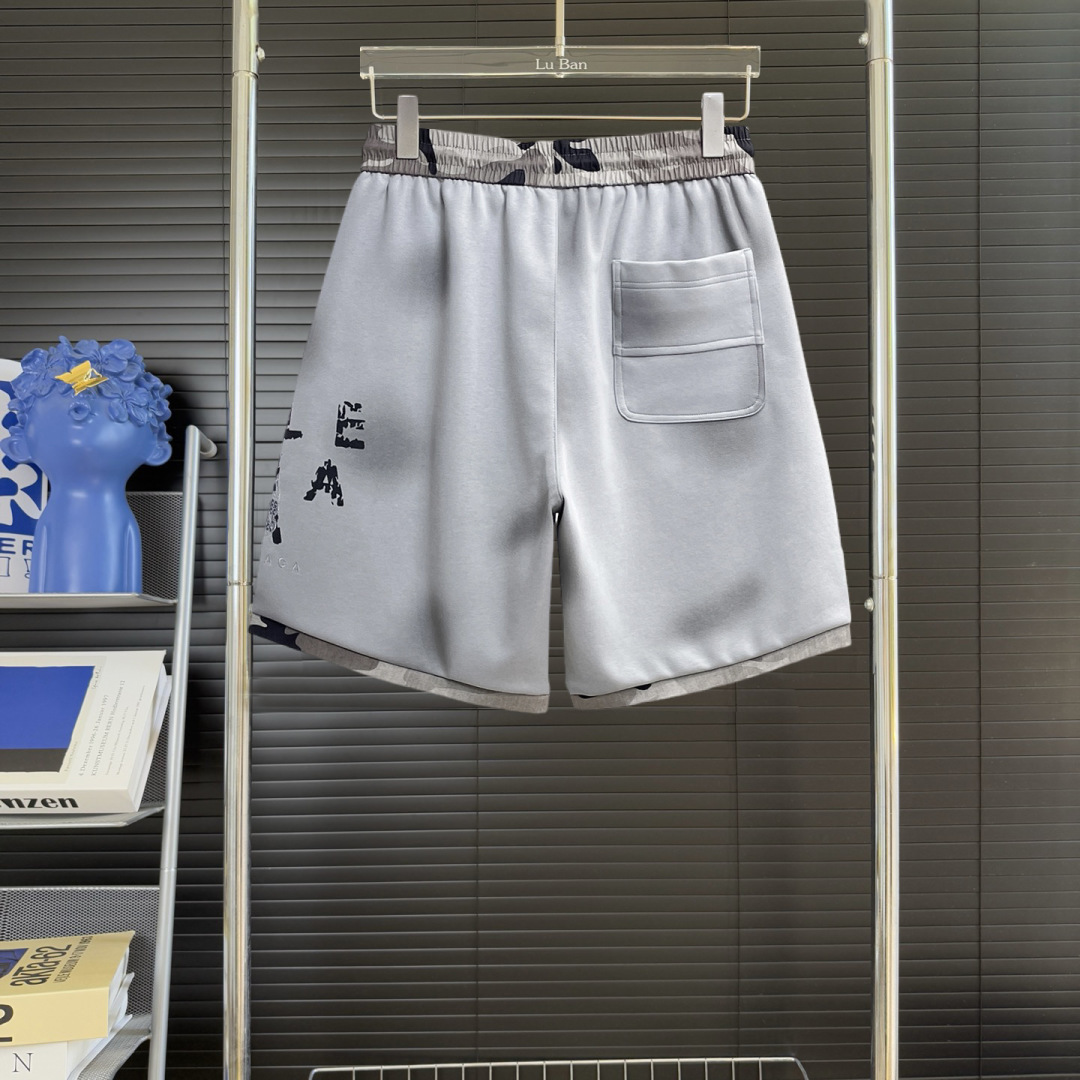 Balenciaga 仿製短褲 男款迷彩拼接寬鬆街頭運動褲| 14 Balenciaga 仿製短褲 男款迷彩拼接寬鬆街頭運動褲