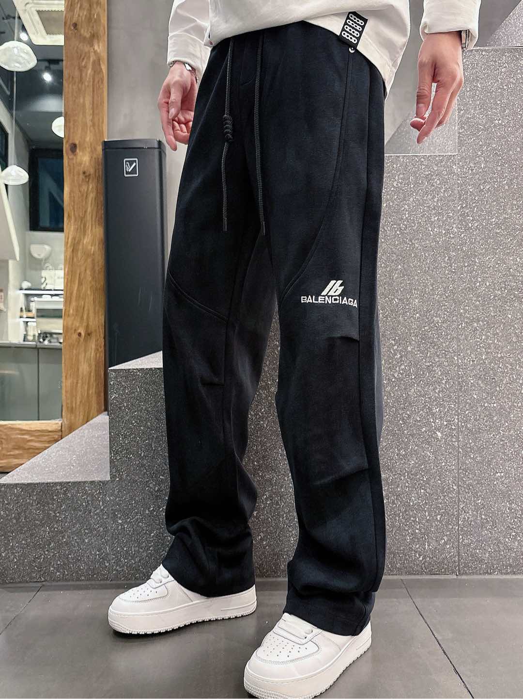 Balenciaga 高仿運動長褲 男款黑色簡約LOGO寬鬆休閒褲| 7 Balenciaga 高仿運動長褲 男款黑色簡約LOGO寬鬆休閒褲