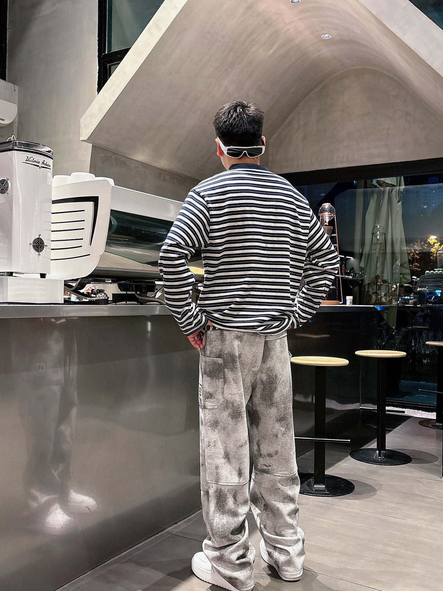 巴黎世家原單灰色做舊工裝運動褲 寬鬆直筒潮流休閒褲| 15 巴黎世家原單灰色做舊工裝運動褲 寬鬆直筒潮流休閒褲