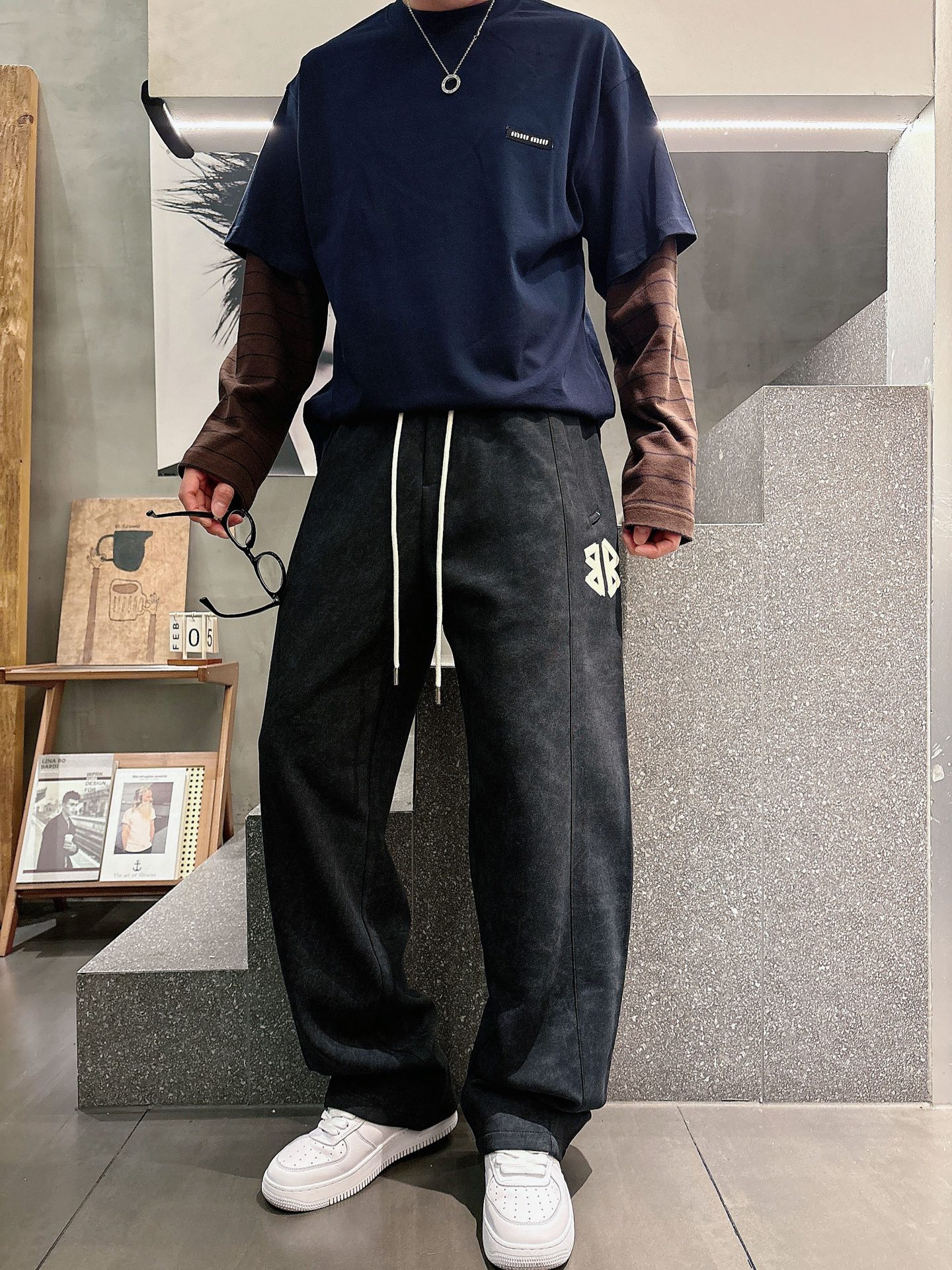 巴黎世家高仿BB標誌做舊寬鬆運動長褲 潮流直筒休閒褲| 10 巴黎世家高仿BB標誌做舊寬鬆運動長褲 潮流直筒休閒褲