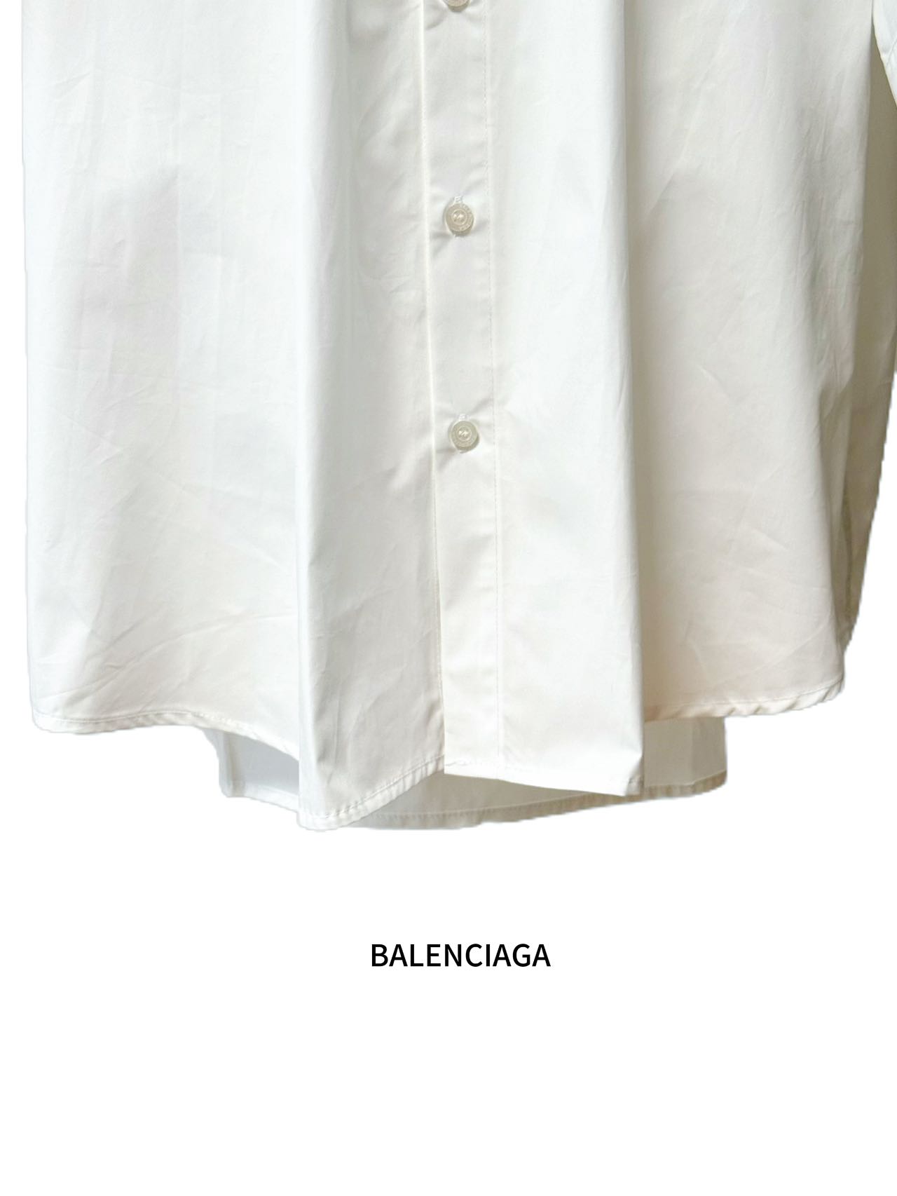 Balenciaga 一比一襯衫 男款白色短袖寬鬆休閒襯衣| 8 Balenciaga 一比一襯衫 男款白色短袖寬鬆休閒襯衣