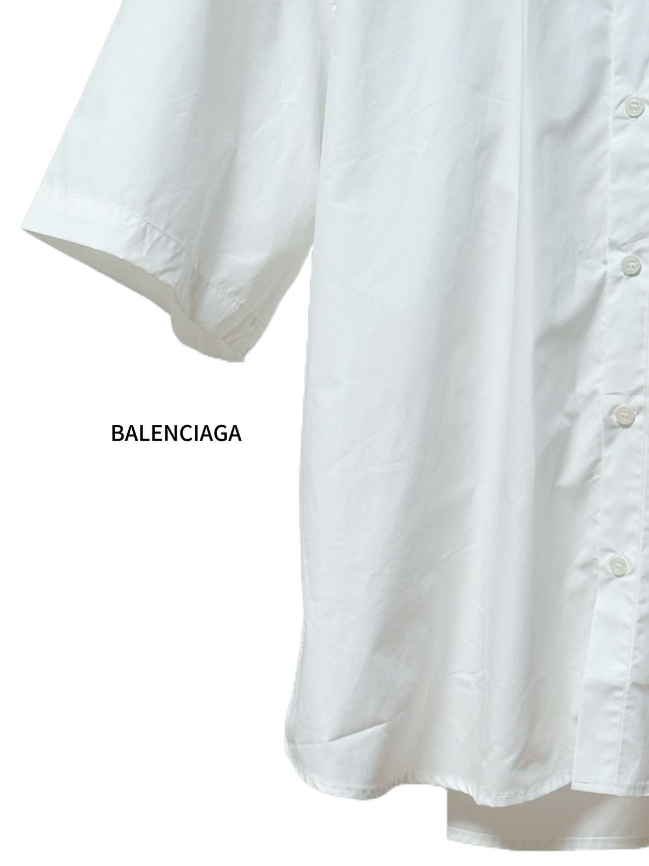 Balenciaga 高仿襯衫 男款白色口袋設計短袖休閒襯衣| 9 Balenciaga 高仿襯衫 男款白色口袋設計短袖休閒襯衣