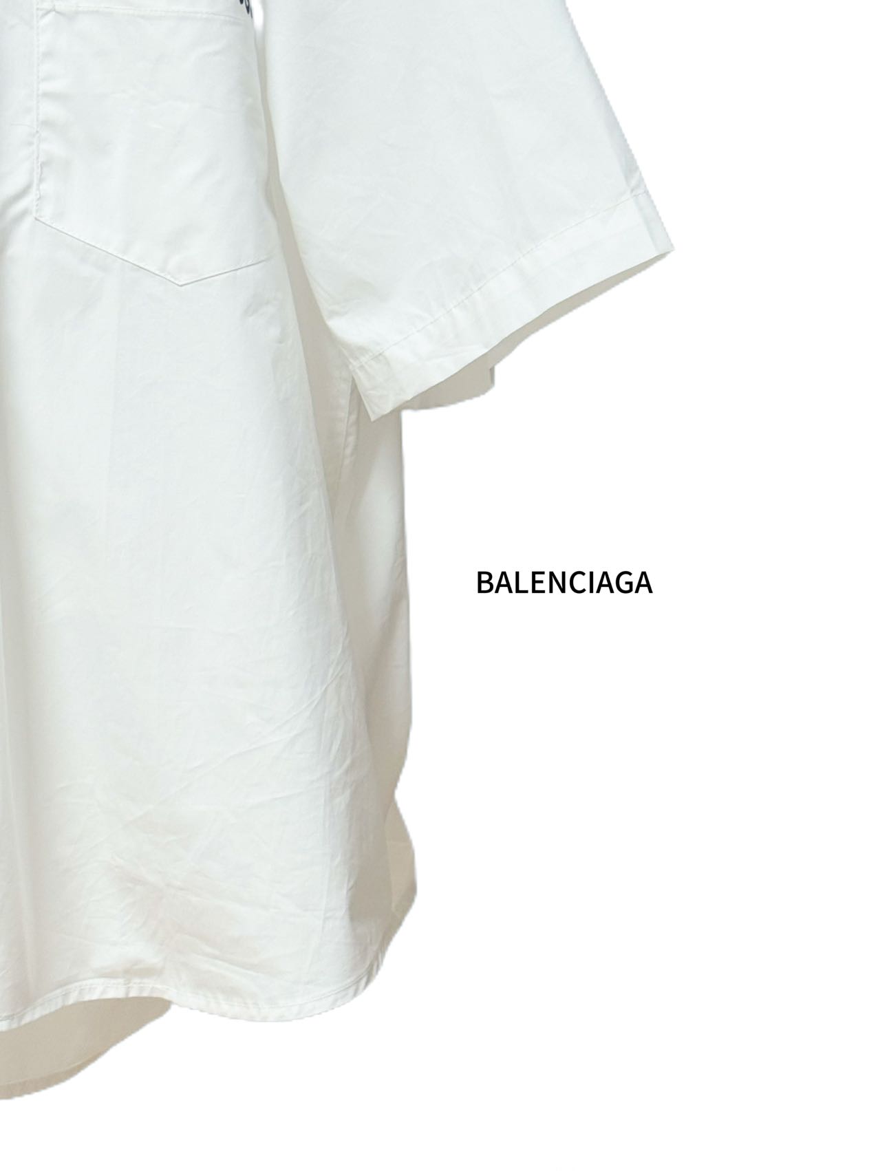 Balenciaga 高仿襯衫 男款白色口袋設計短袖休閒襯衣| 7 Balenciaga 高仿襯衫 男款白色口袋設計短袖休閒襯衣