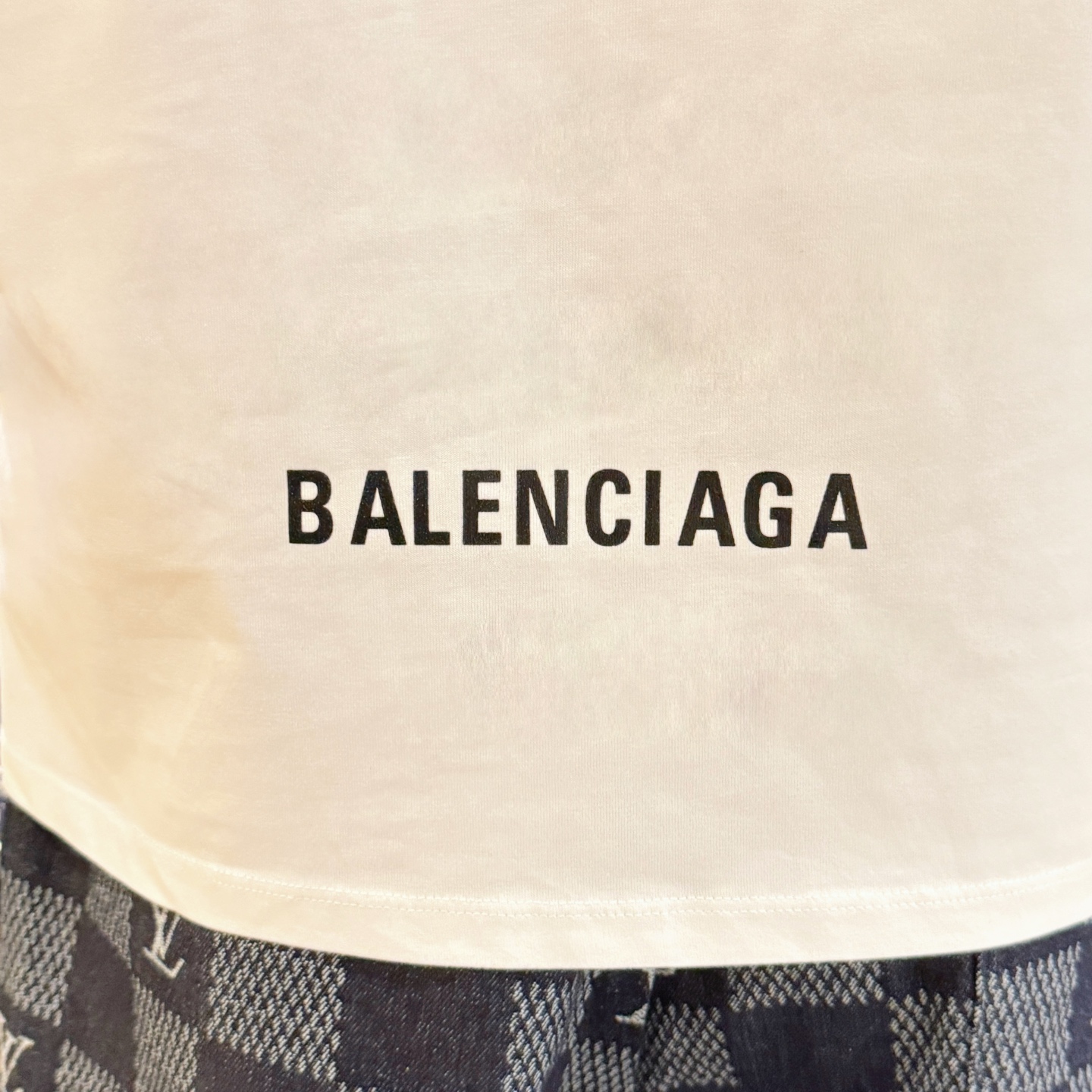 Balenciaga 原單T恤 男款白色破洞LOGO寬鬆短袖上衣