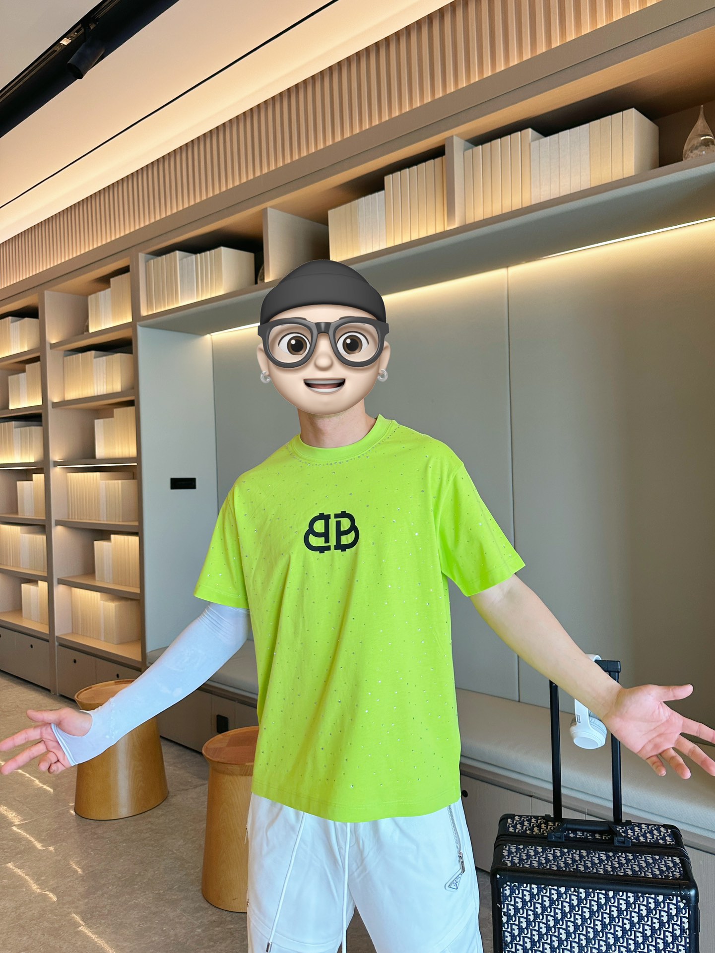 Balenciaga 原單T恤 男款螢光黃滿鑽BB LOGO寬鬆短袖| 10 Balenciaga 原單T恤 男款螢光黃滿鑽BB LOGO寬鬆短袖