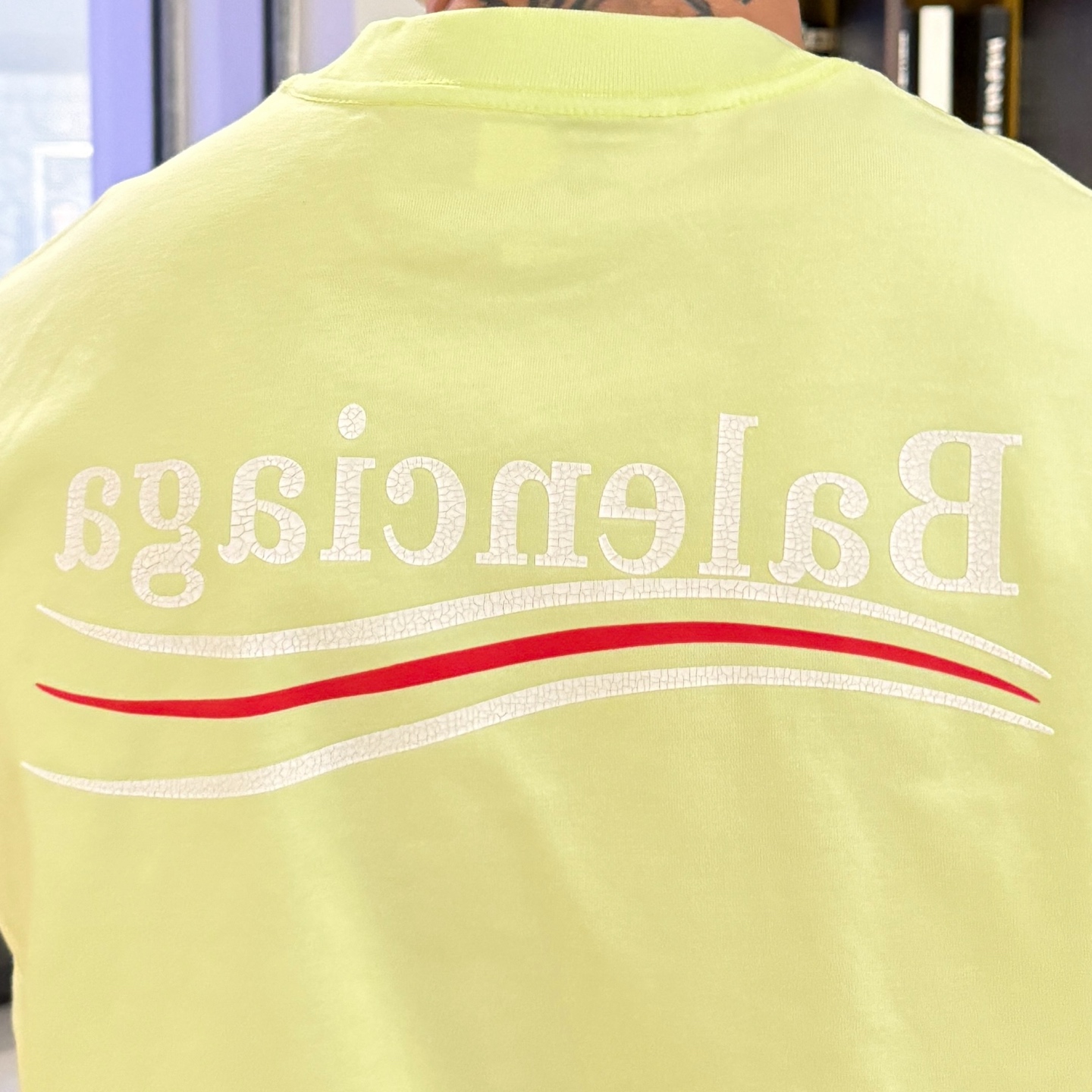 Balenciaga 高仿T恤 男款螢光漸變LOGO寬鬆短袖上衣| 7 Balenciaga 高仿T恤 男款螢光漸變LOGO寬鬆短袖上衣
